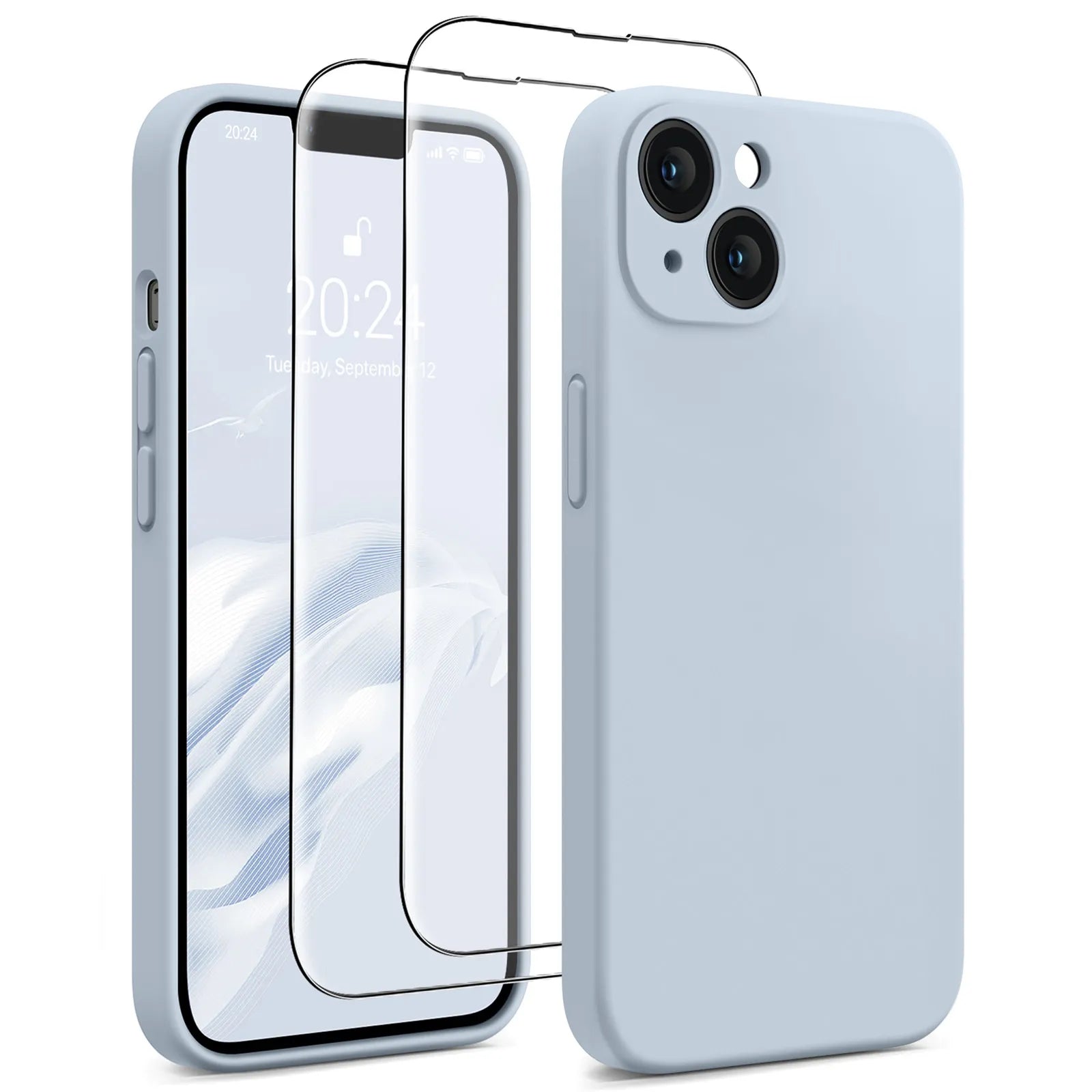 iPhone 14 Silicone Case with Screen Protectors
