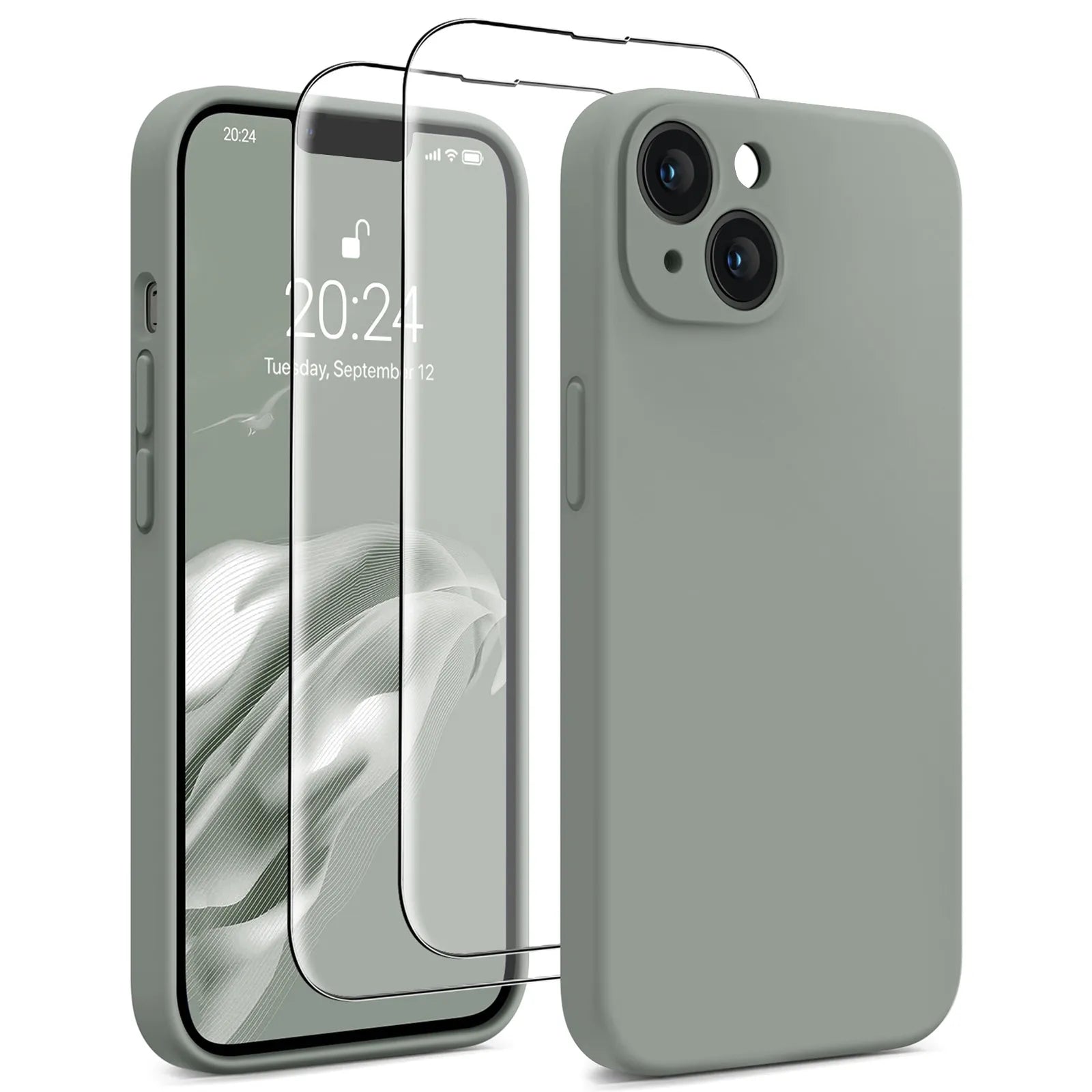 iPhone 14 Silicone Case with Screen Protectors