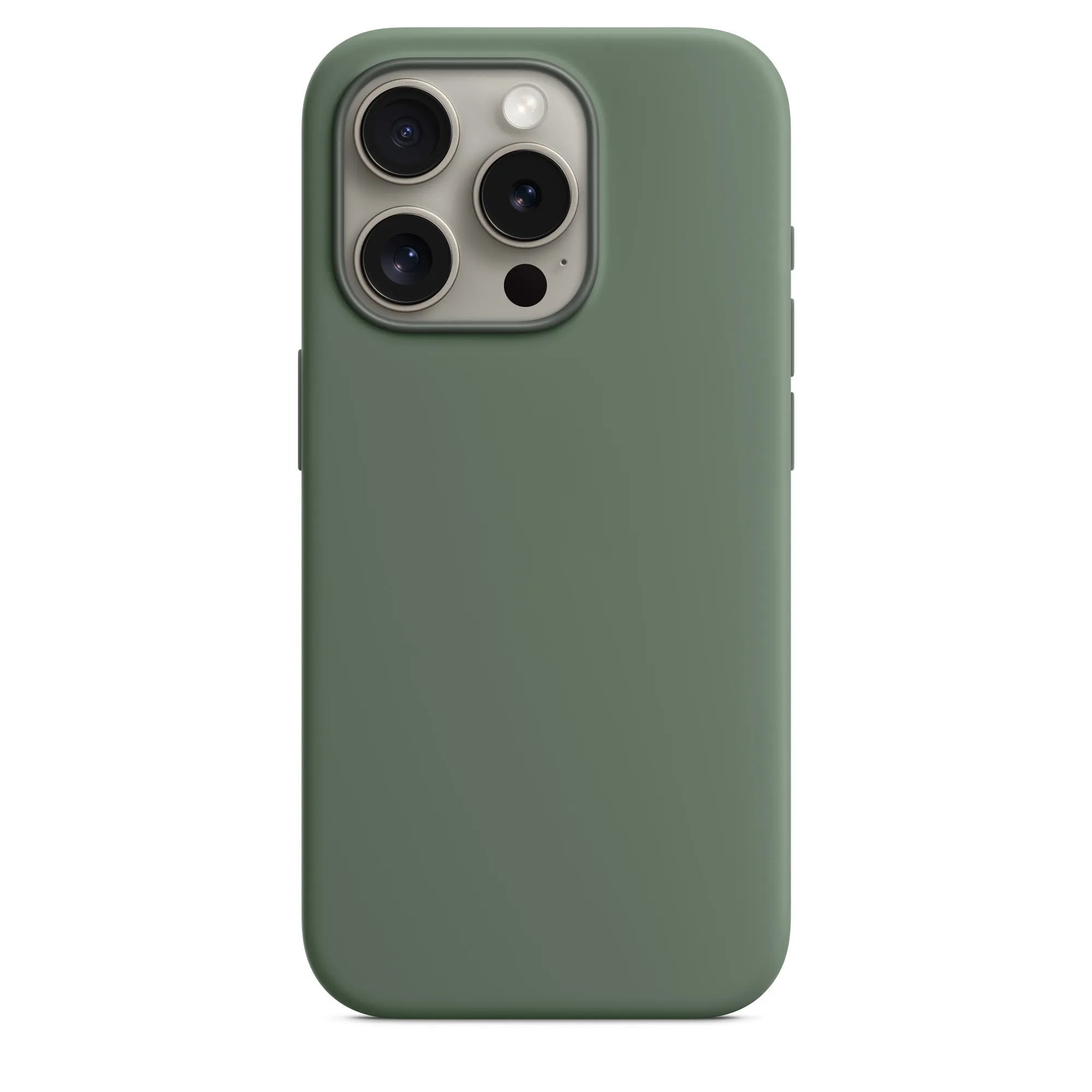 iPhone 15 Pro Max silicone case with MagSafe - calke green