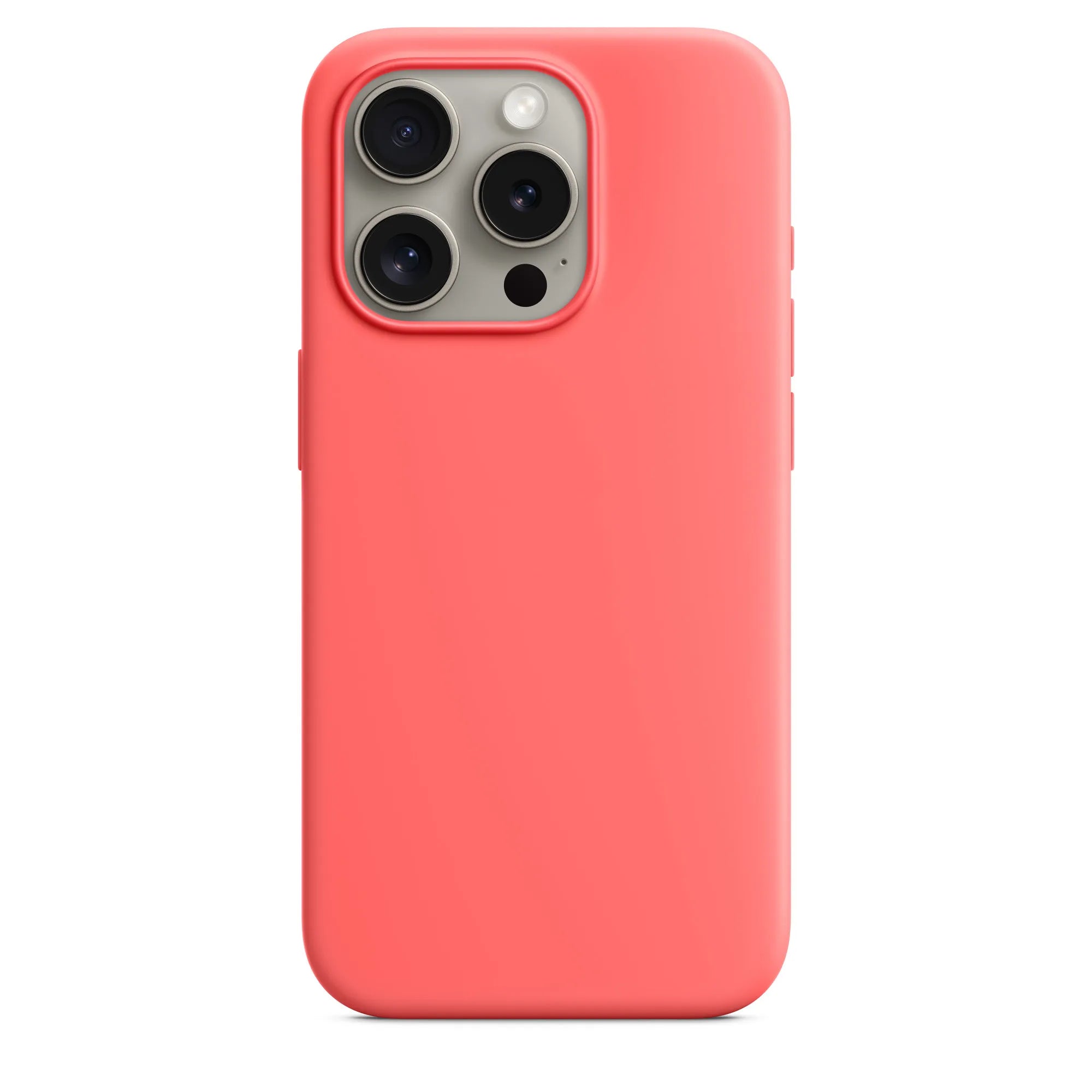 iPhone 15 Pro Max silicone case with MagSafe - guava