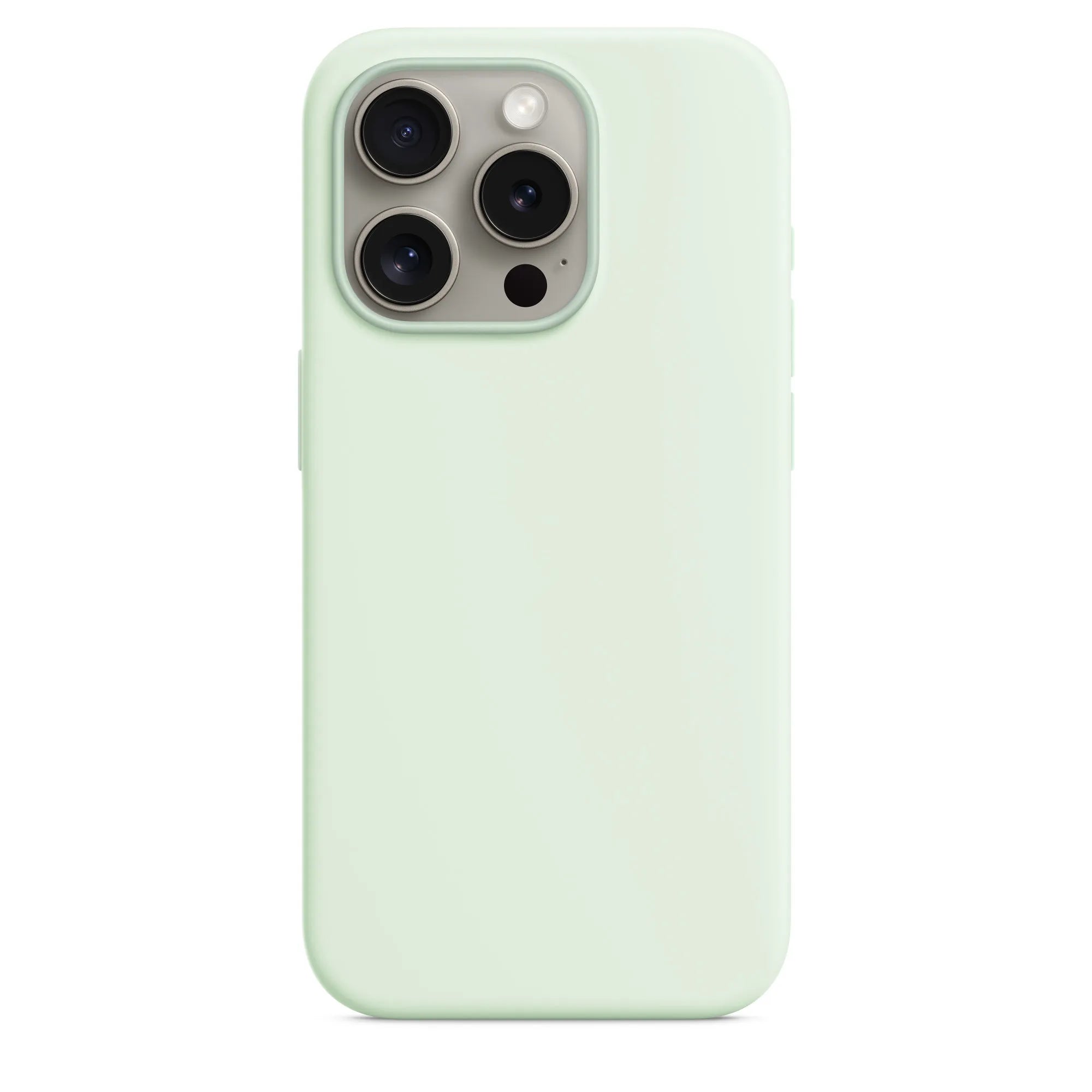 iPhone 15 Pro Max silicone case with MagSafe - ice green