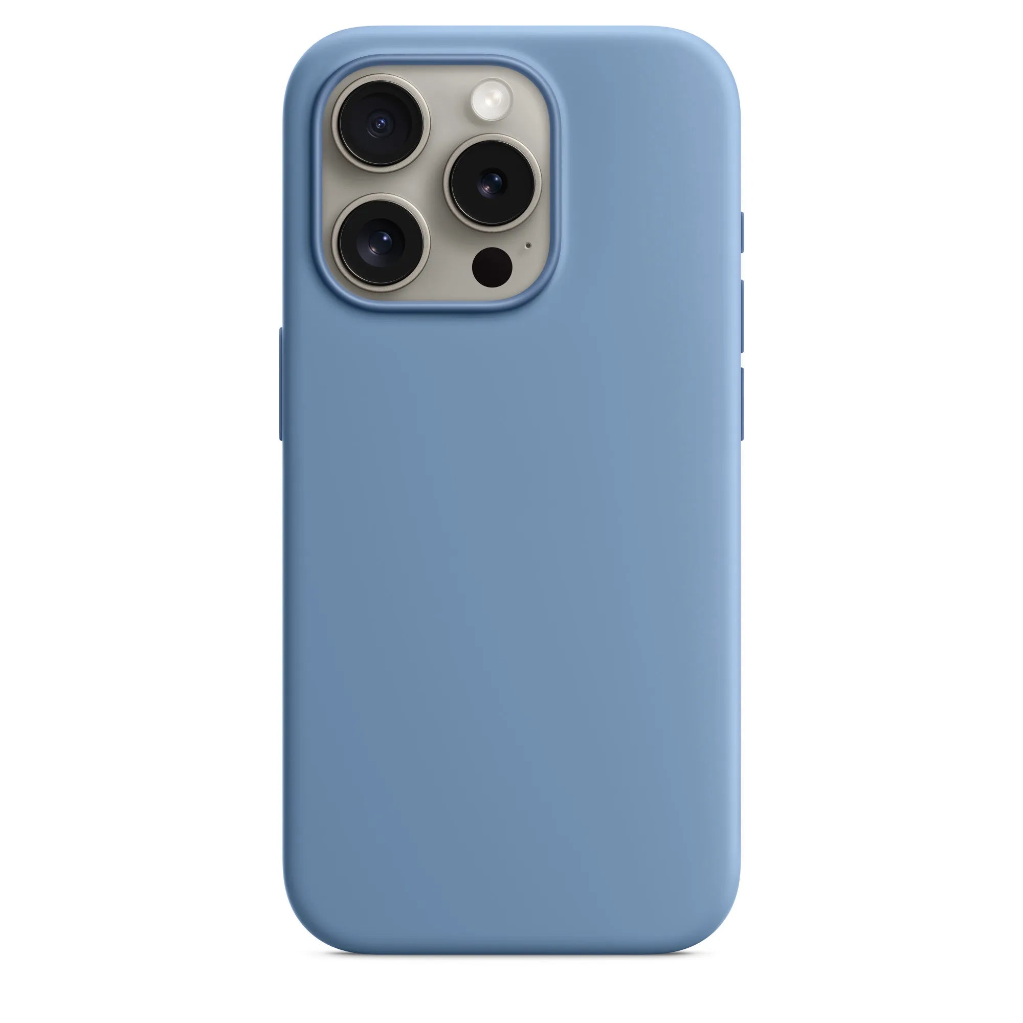 iPhone 15 Pro Max silicone case with MagSafe - winter blue