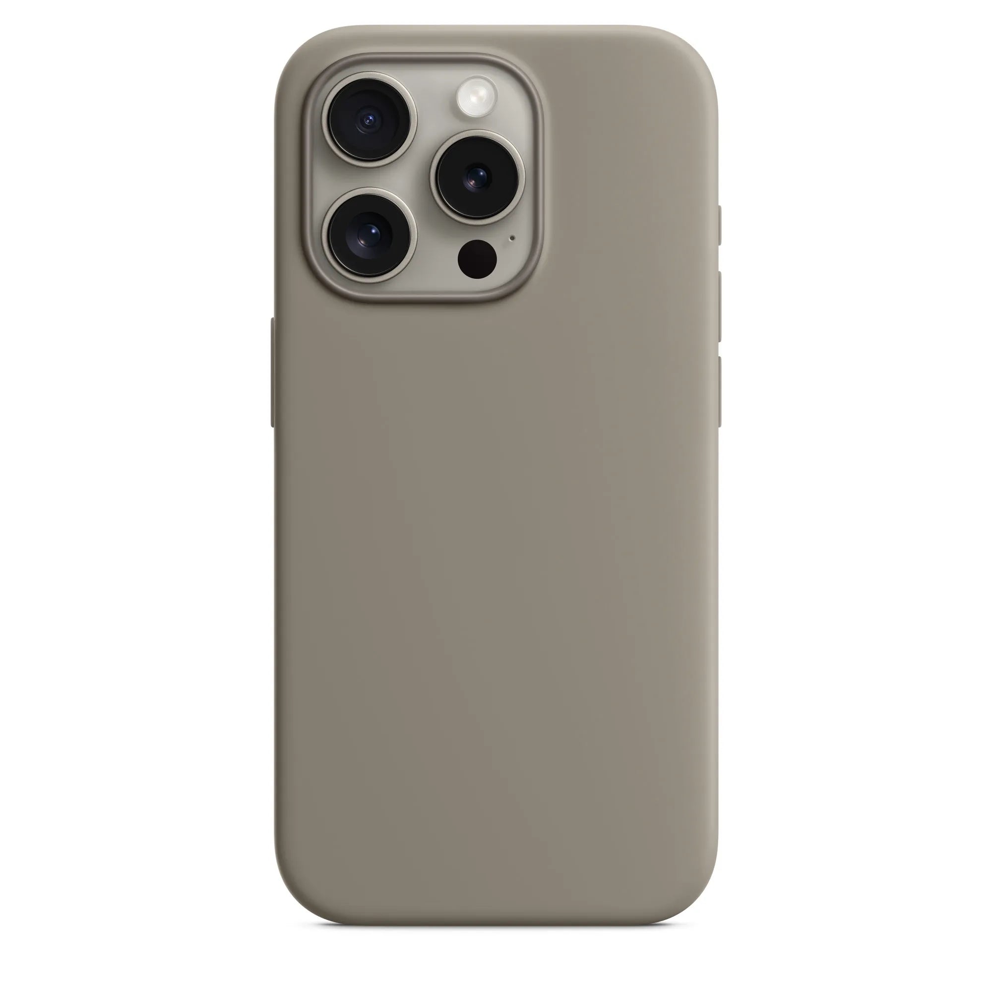 iPhone 15 Pro silicone case with MagSafe titanium