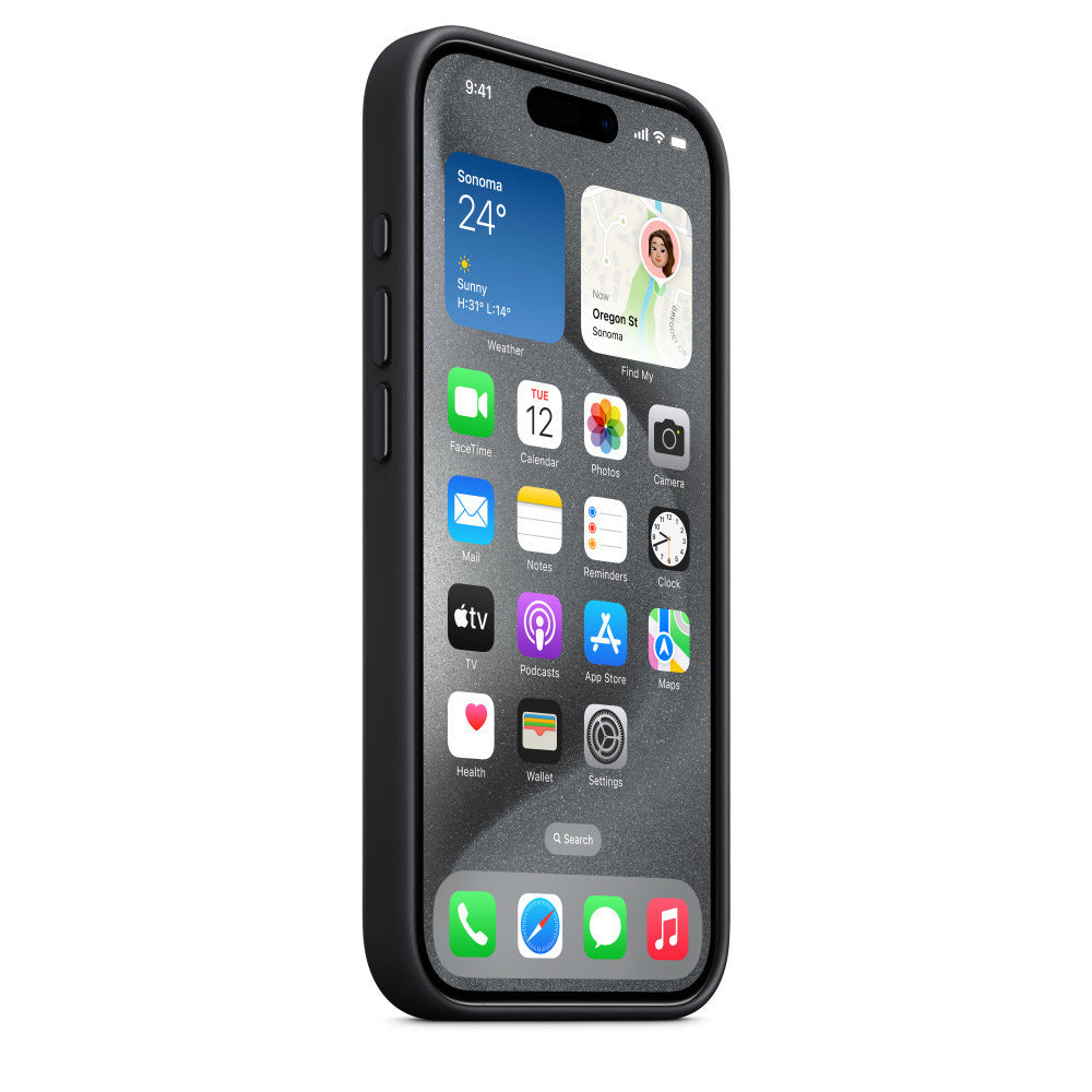 iPhone 15 Pro Max fine woven case with MagSafe#color_black