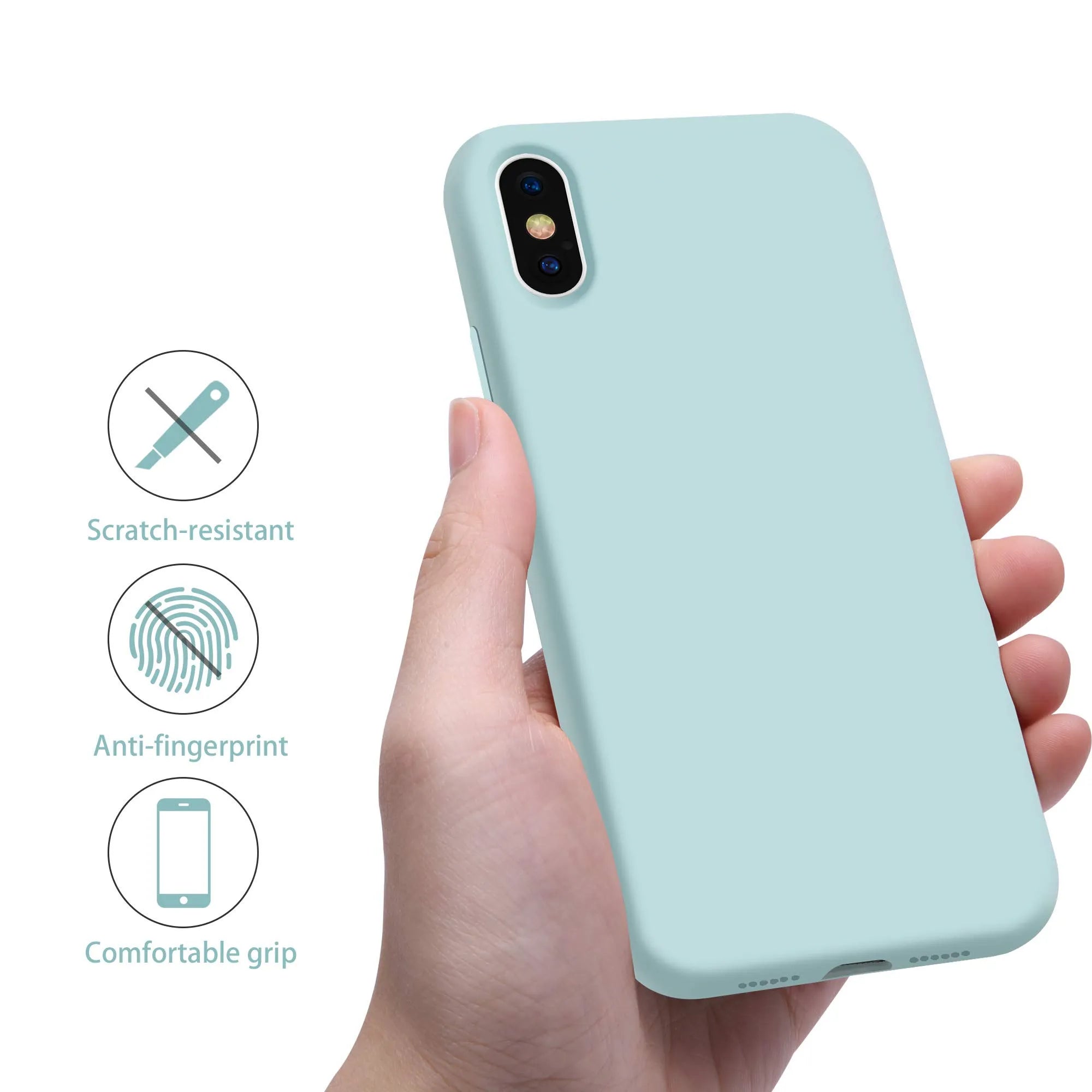 Funda Silicona para Apple iPhone X / Xs Verde Marino - Librephonia