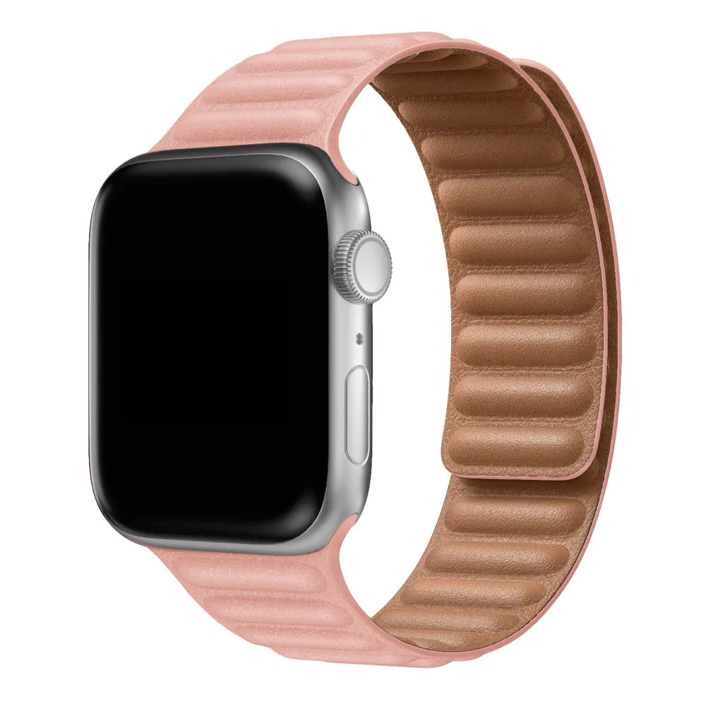 Apple Watch leather link band#color_pink