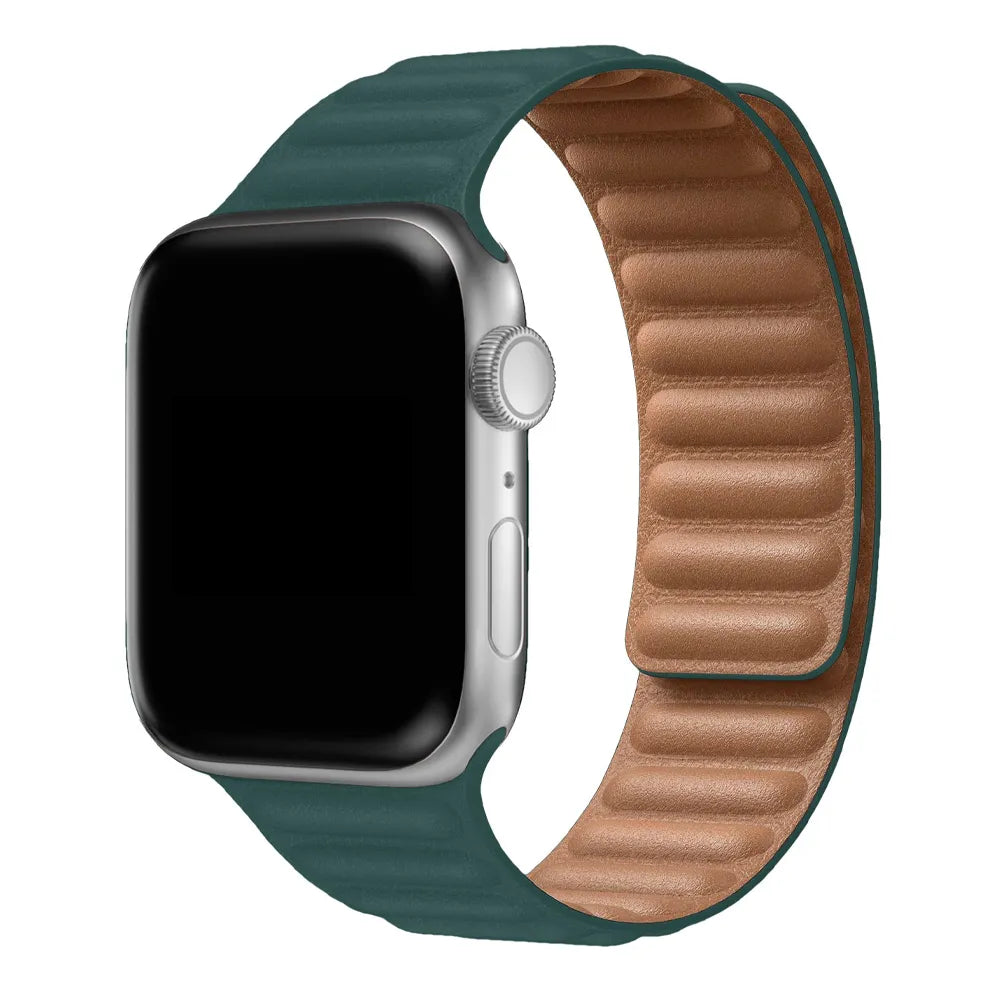 Apple Watch leather link band#color_teal