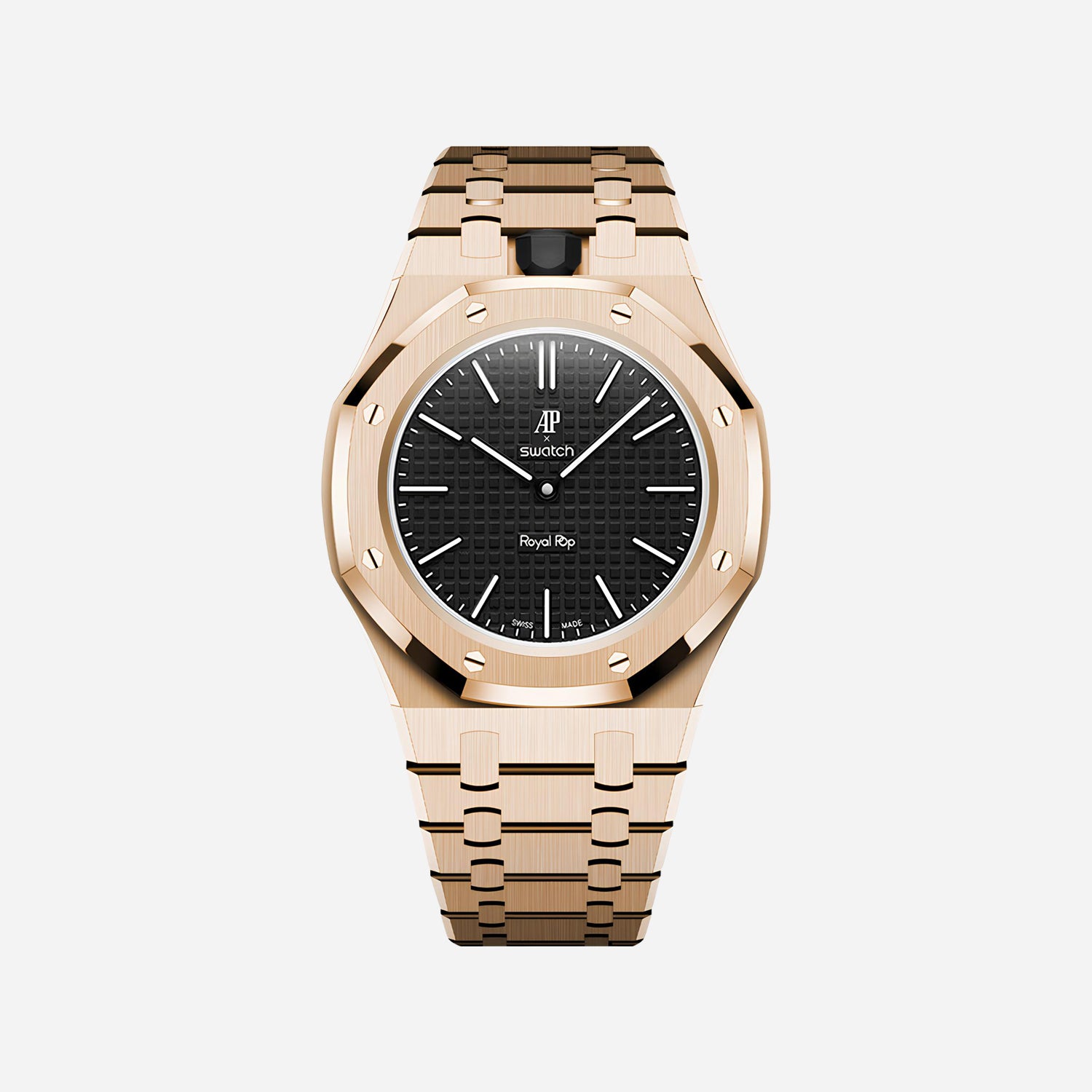 Rose Gold Stainless Steel Bracelet & Case for AP x Swatch Royal Pop