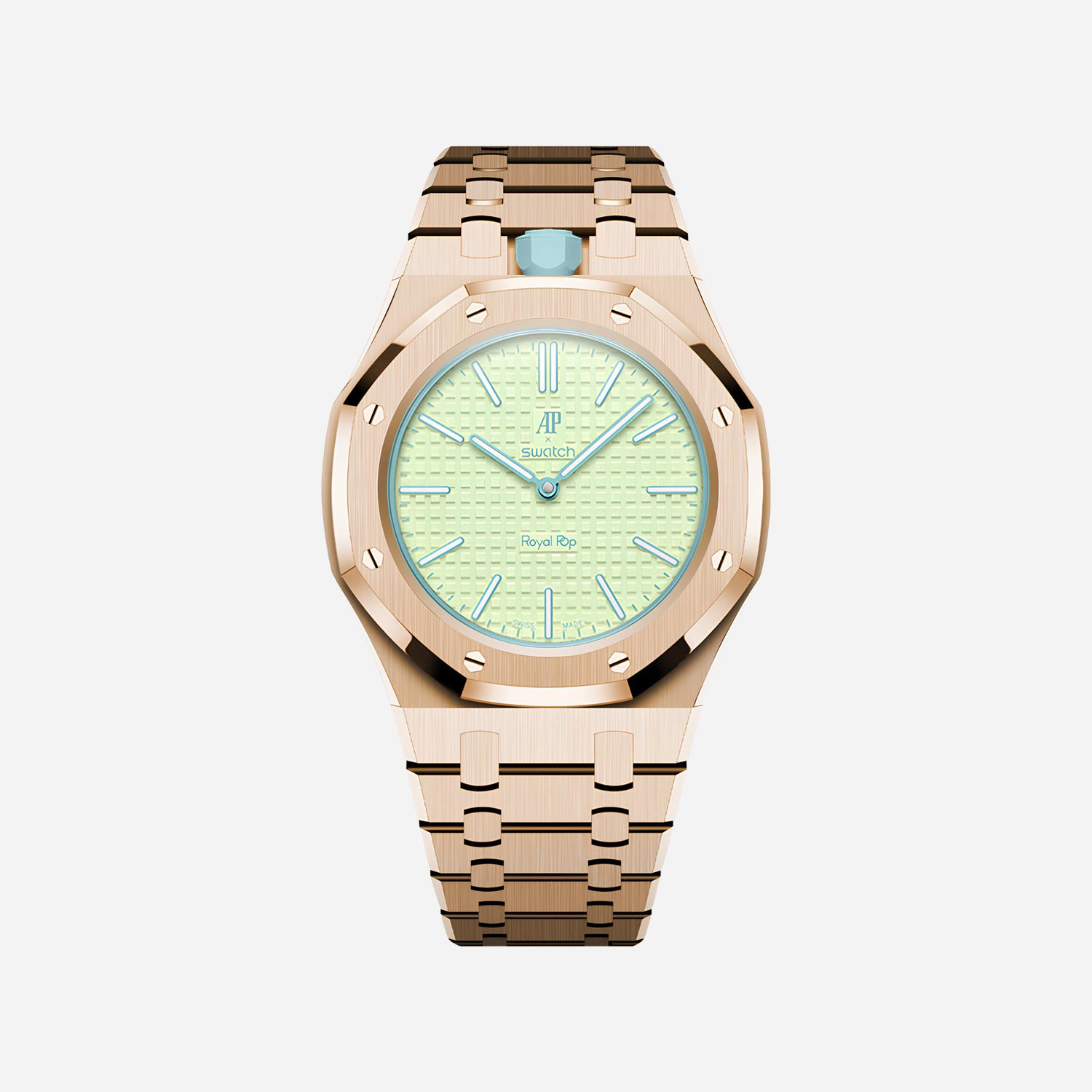 Rose Gold Stainless Steel Bracelet & Case for AP x Swatch Royal Pop