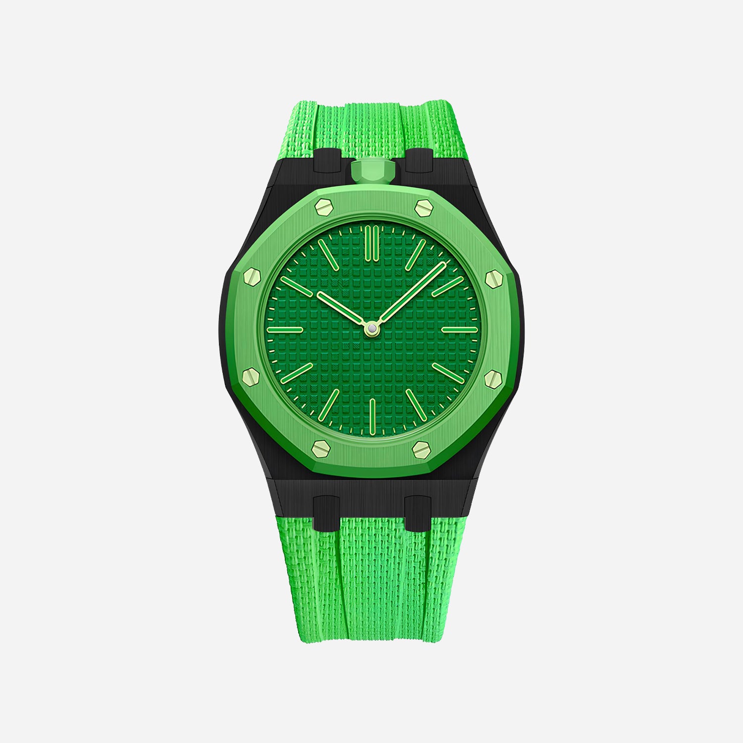 Rubber Strap & Case for AP x Swatch Royal Pop GREEN EIGHT