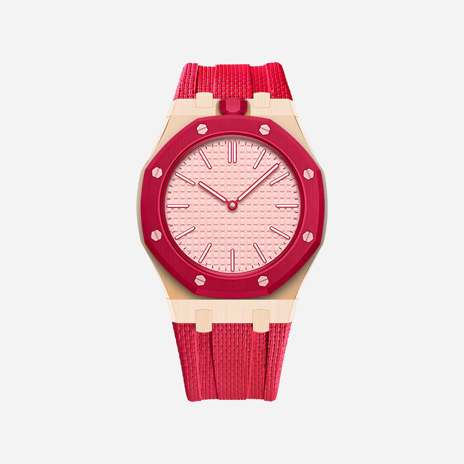 Rubber Strap & Case for AP x Swatch Royal Pop OTTO ROSSO