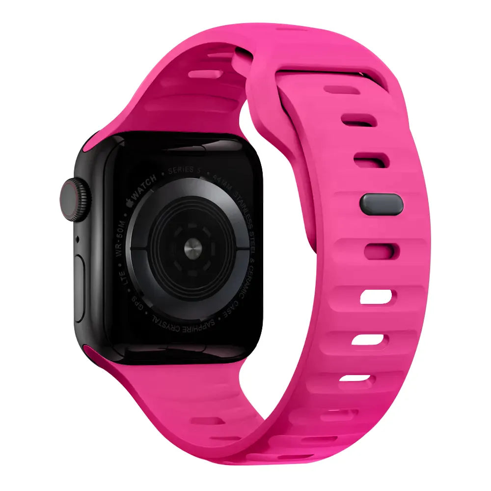 waterproof Apple Watch silicone band#color_barbie pink