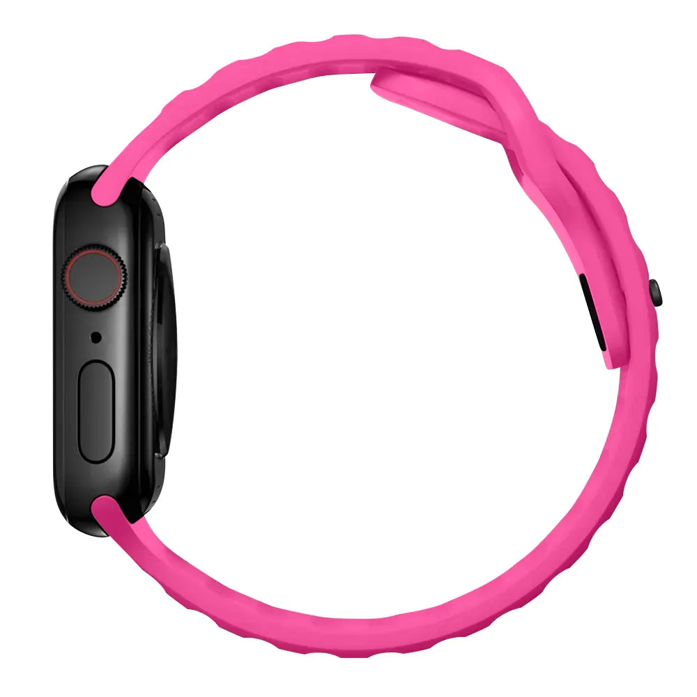 waterproof Apple Watch silicone band#color_barbie pink