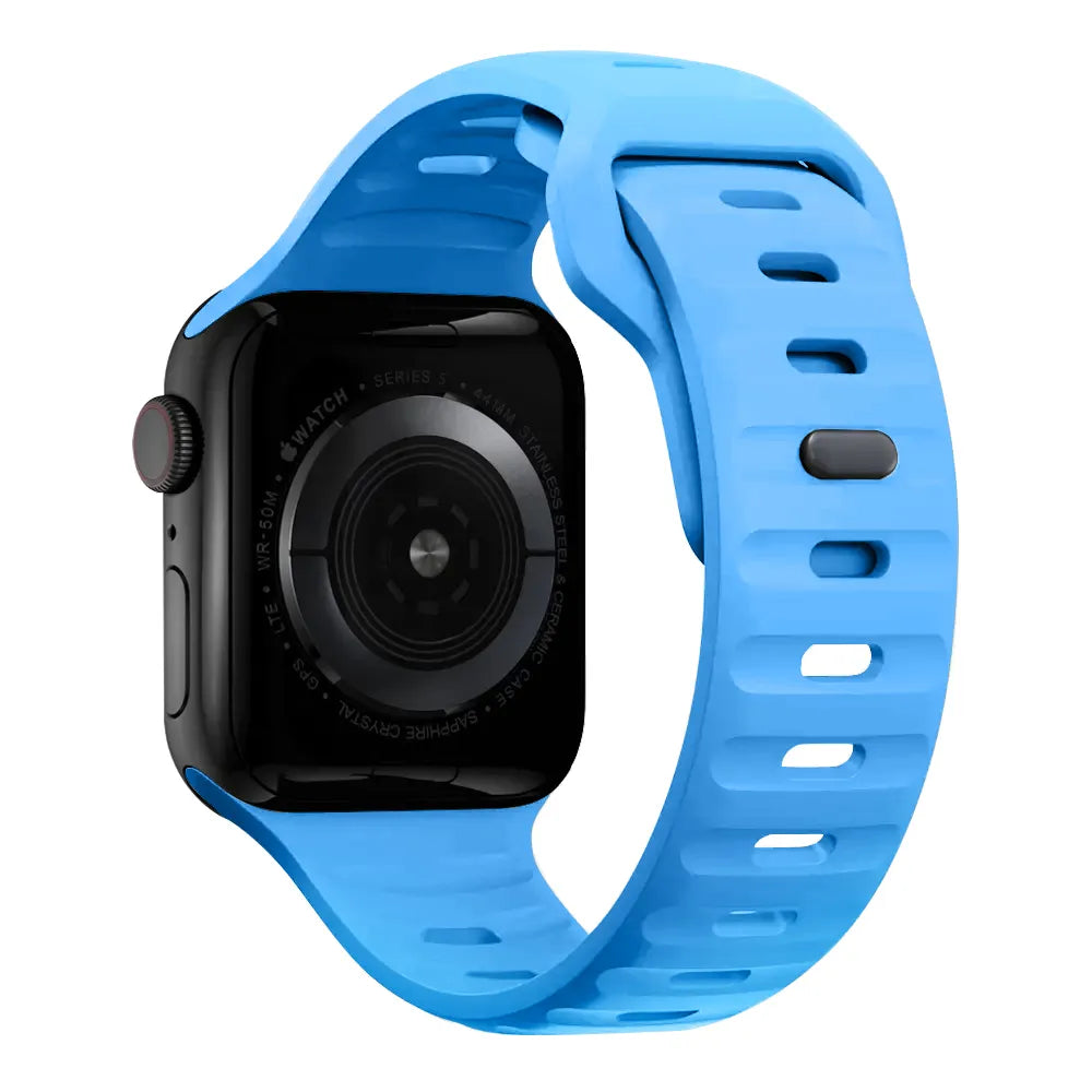 waterproof Apple Watch silicone band#color_Electric Blue