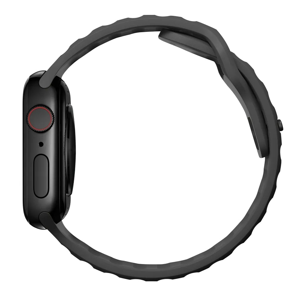 waterproof Apple Watch silicone band#color_black