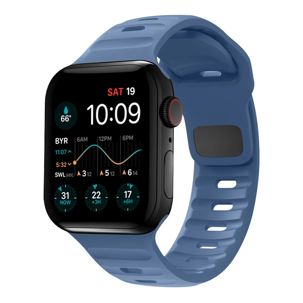 waterproof Apple Watch silicone band#color_blue