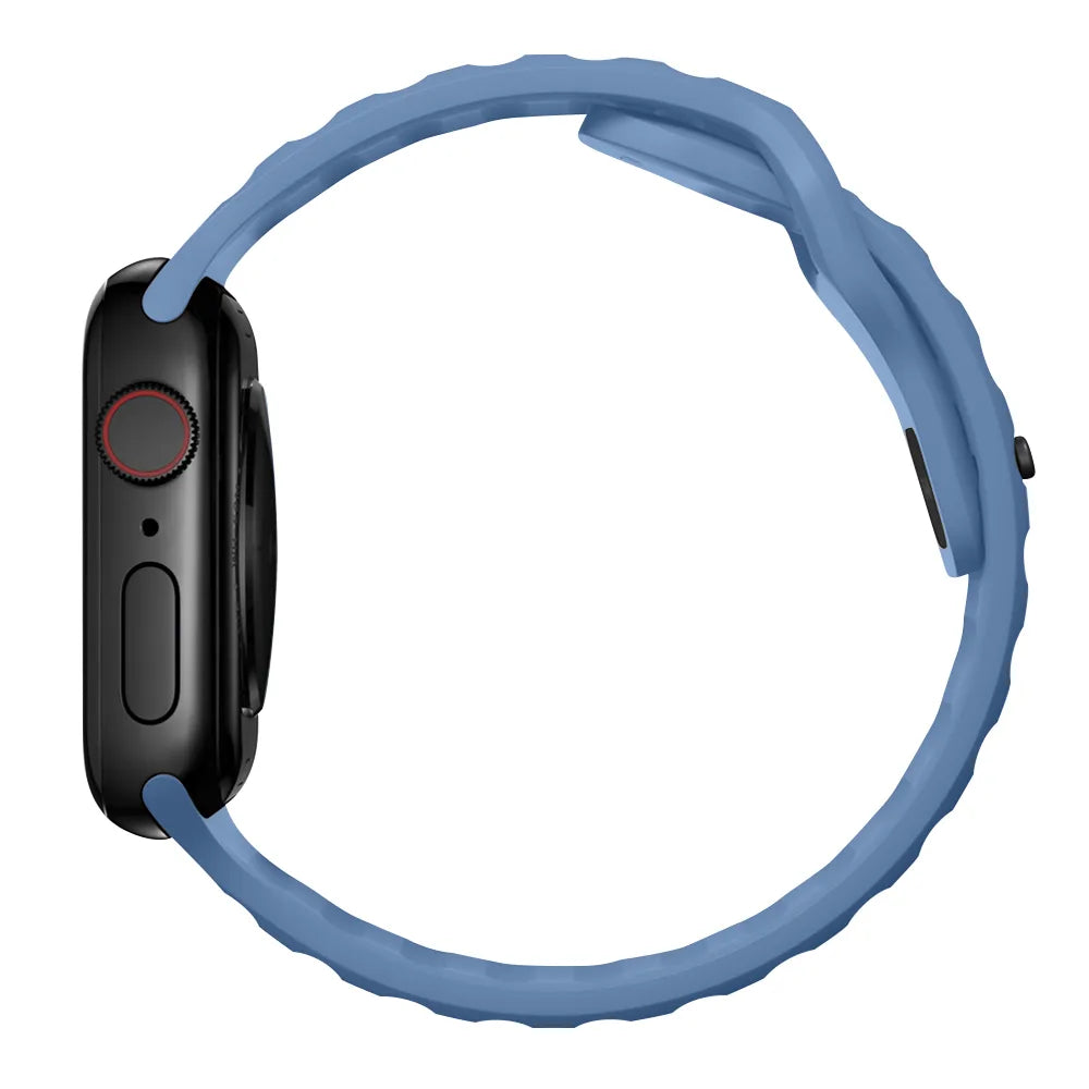 waterproof Apple Watch silicone band#color_blue