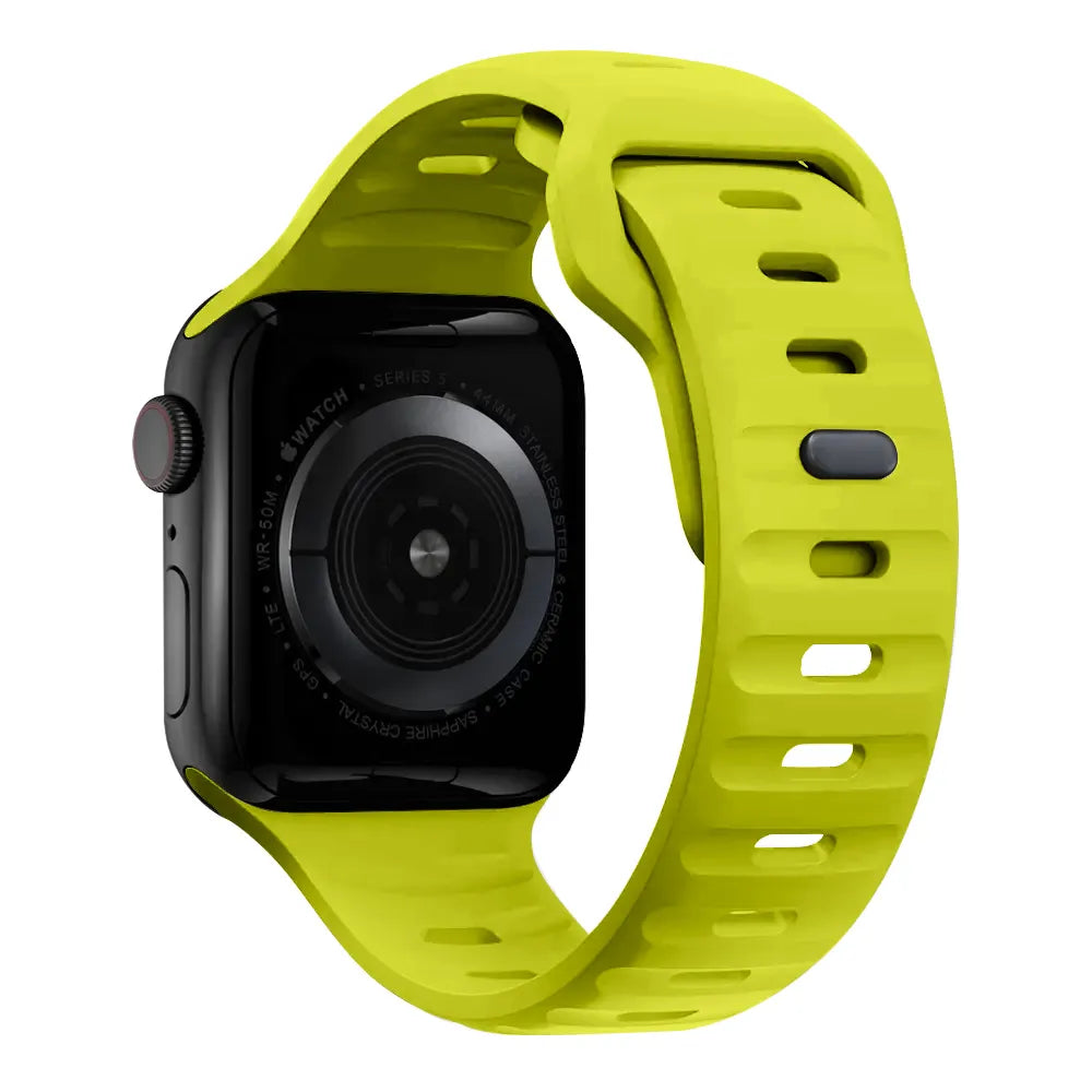 waterproof Apple Watch silicone band#color_fluorescent green