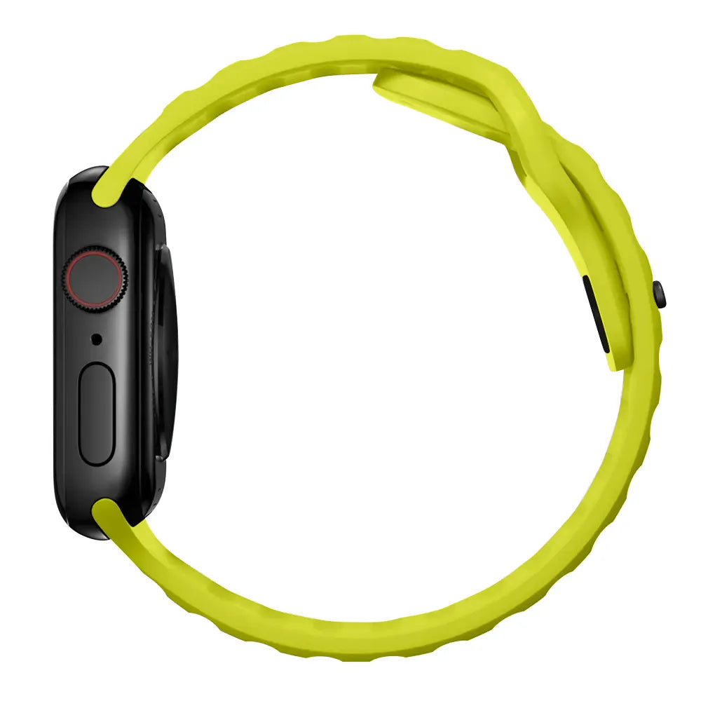 waterproof Apple Watch silicone band#color_fluorescent green