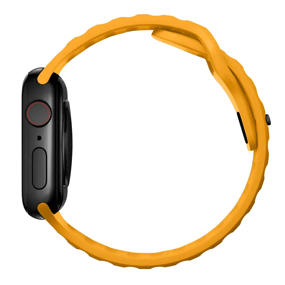 waterproof Apple Watch silicone band#color_honey yellow