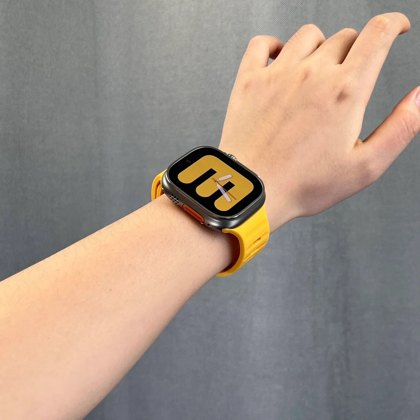 waterproof Apple Watch silicone band#color_honey yellow