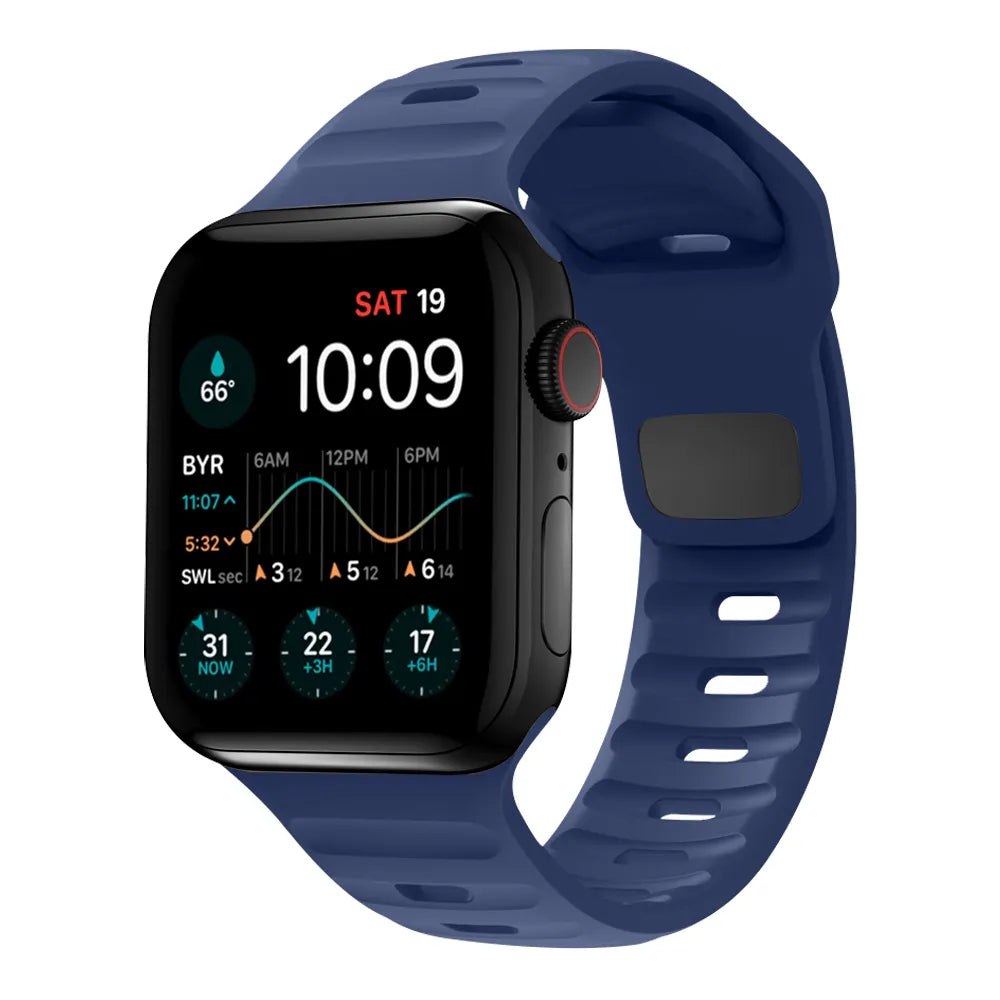 waterproof Apple Watch silicone band#color_navy blue