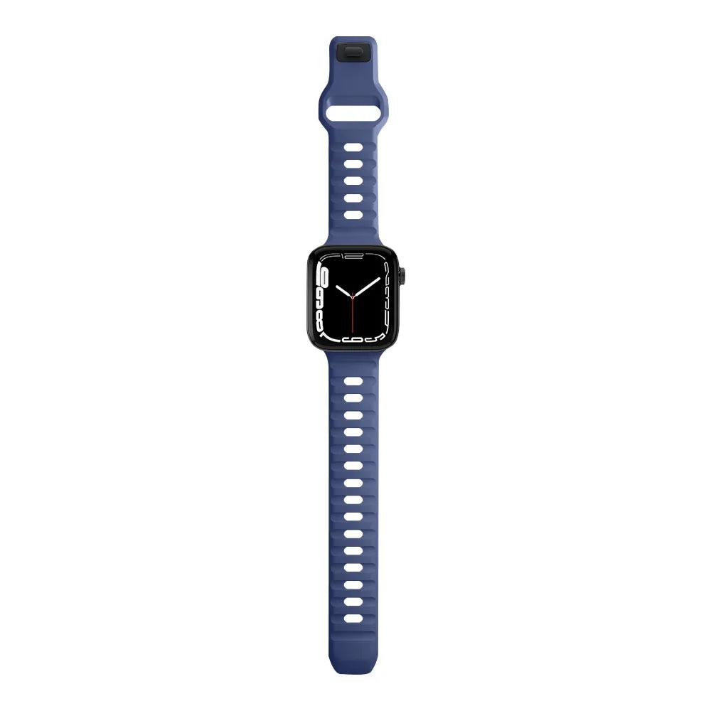 waterproof Apple Watch silicone band#color_navy blue