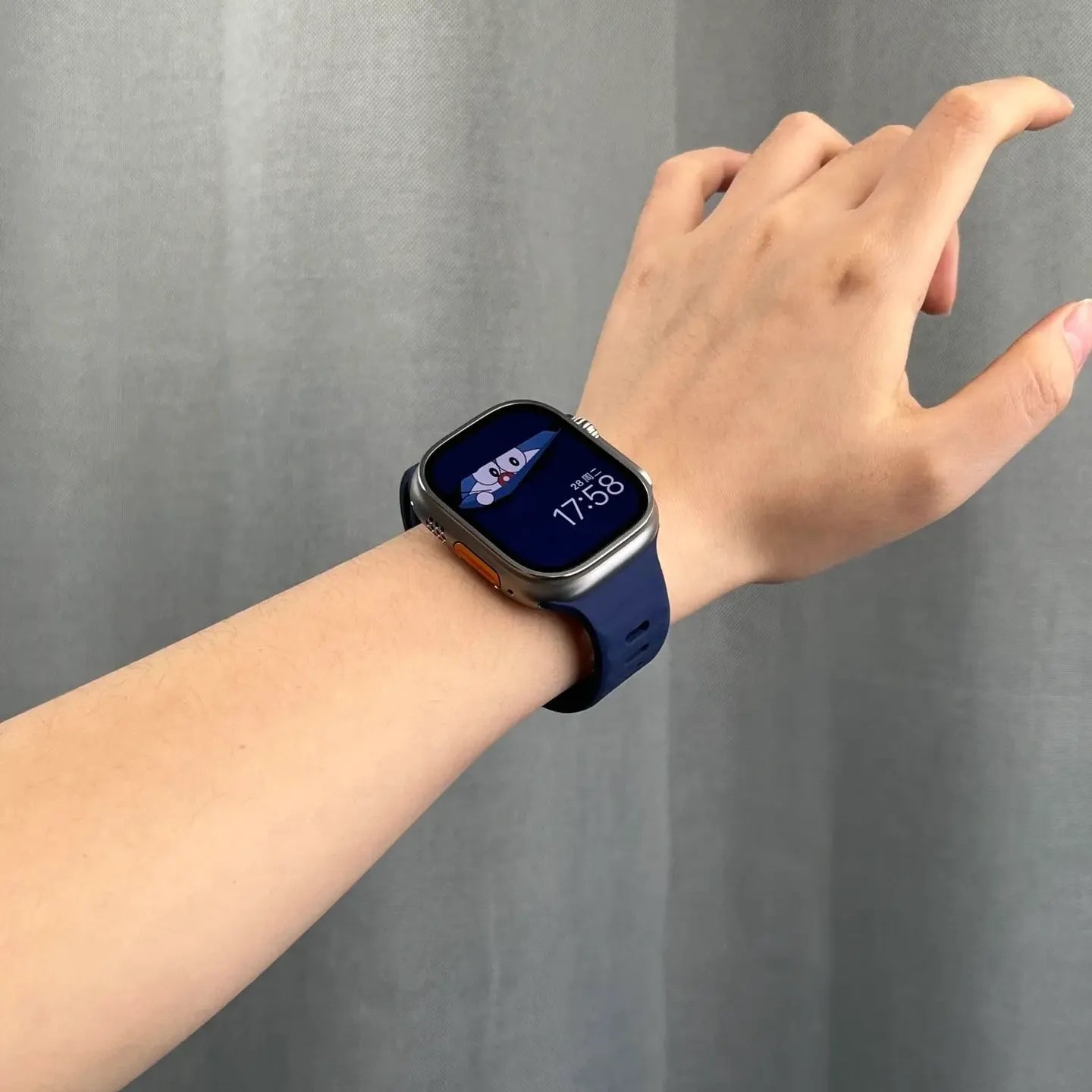 waterproof Apple Watch silicone band#color_navy blue