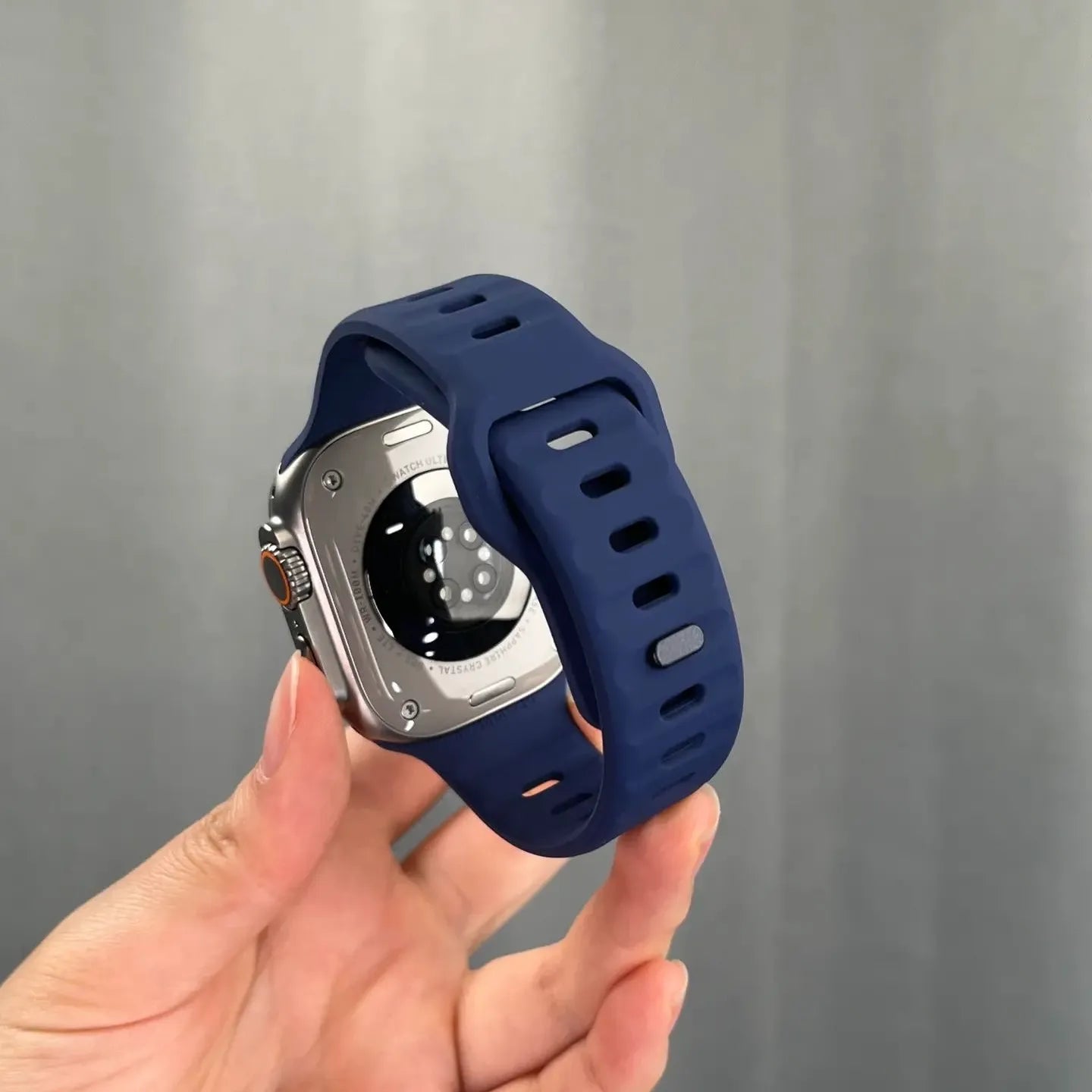 waterproof Apple Watch silicone band#color_navy blue