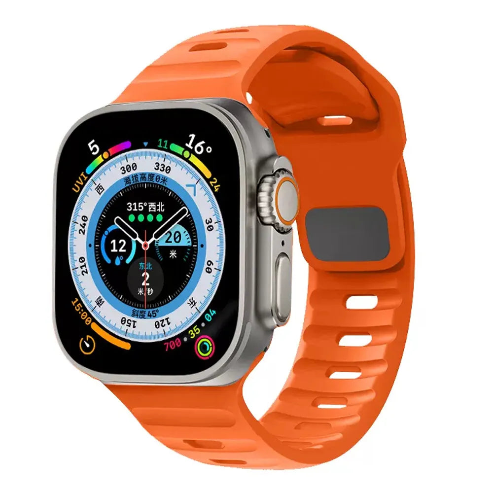 waterproof Apple Watch silicone band#color_orange