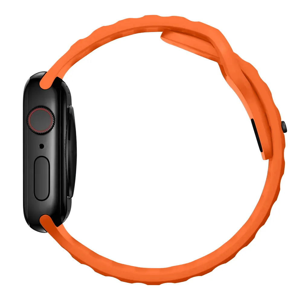 waterproof Apple Watch silicone band#color_orange