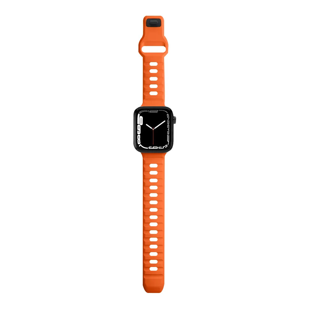 waterproof Apple Watch silicone band#color_orange