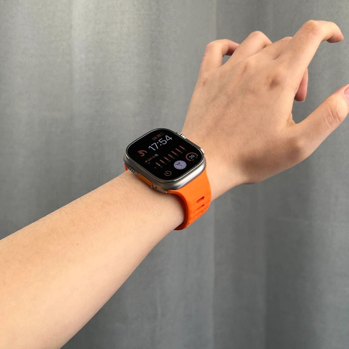 waterproof Apple Watch silicone band#color_orange