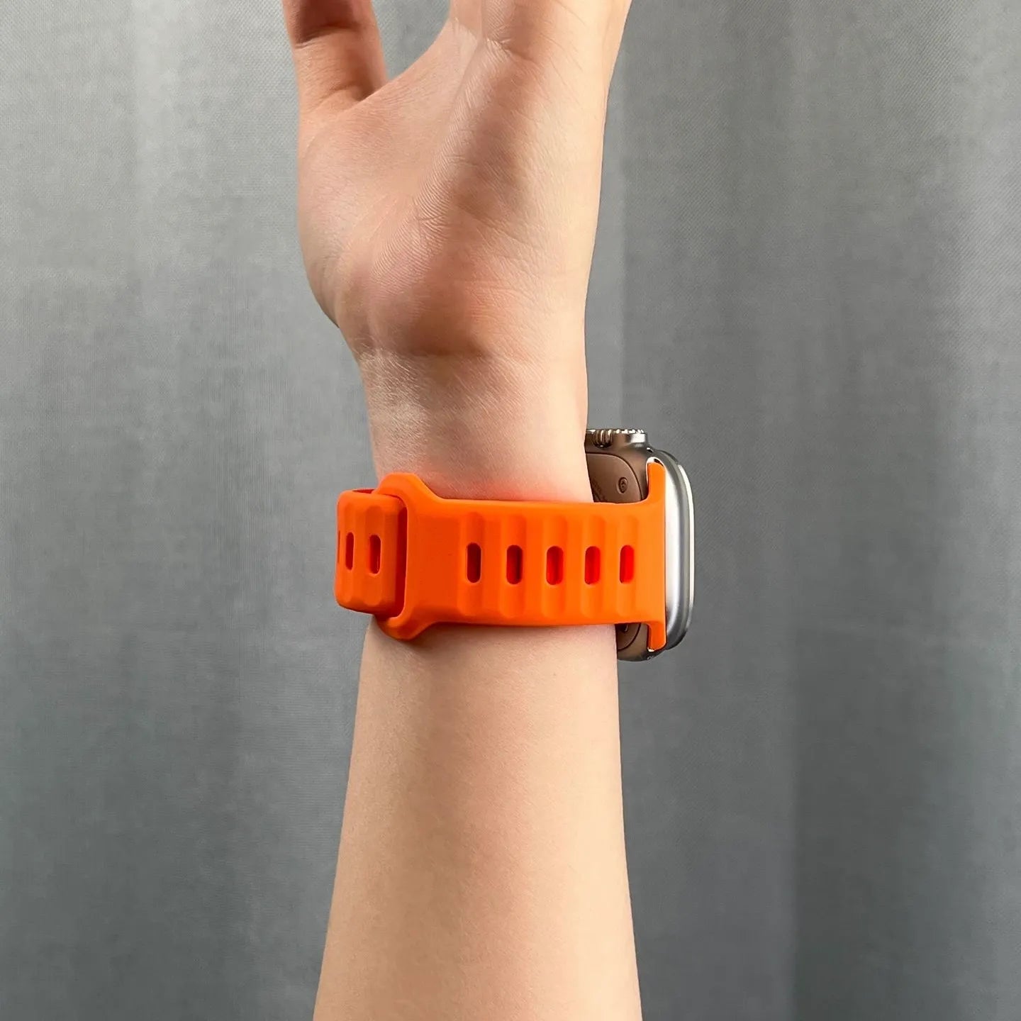 waterproof Apple Watch silicone band#color_orange