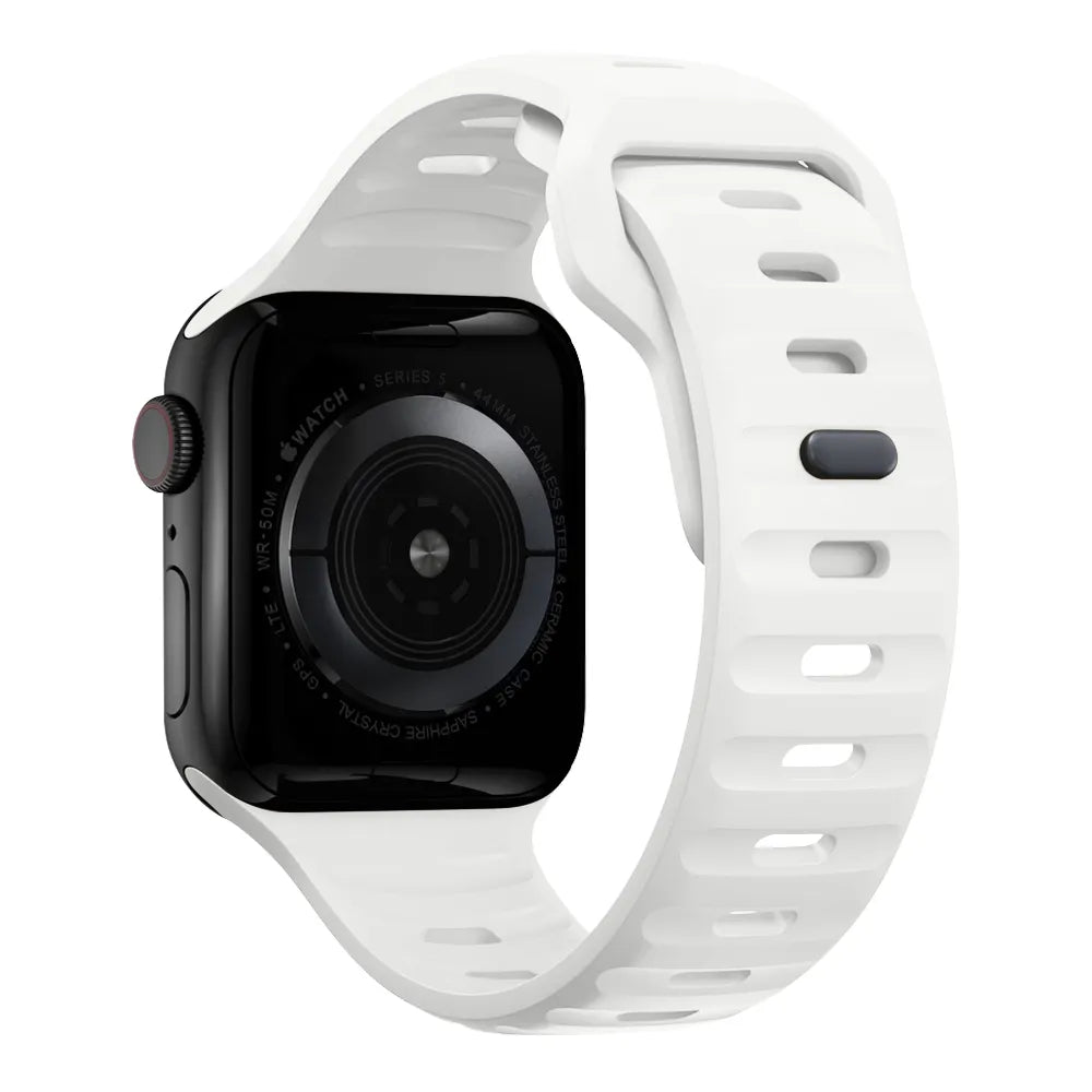 waterproof Apple Watch silicone band#color_white