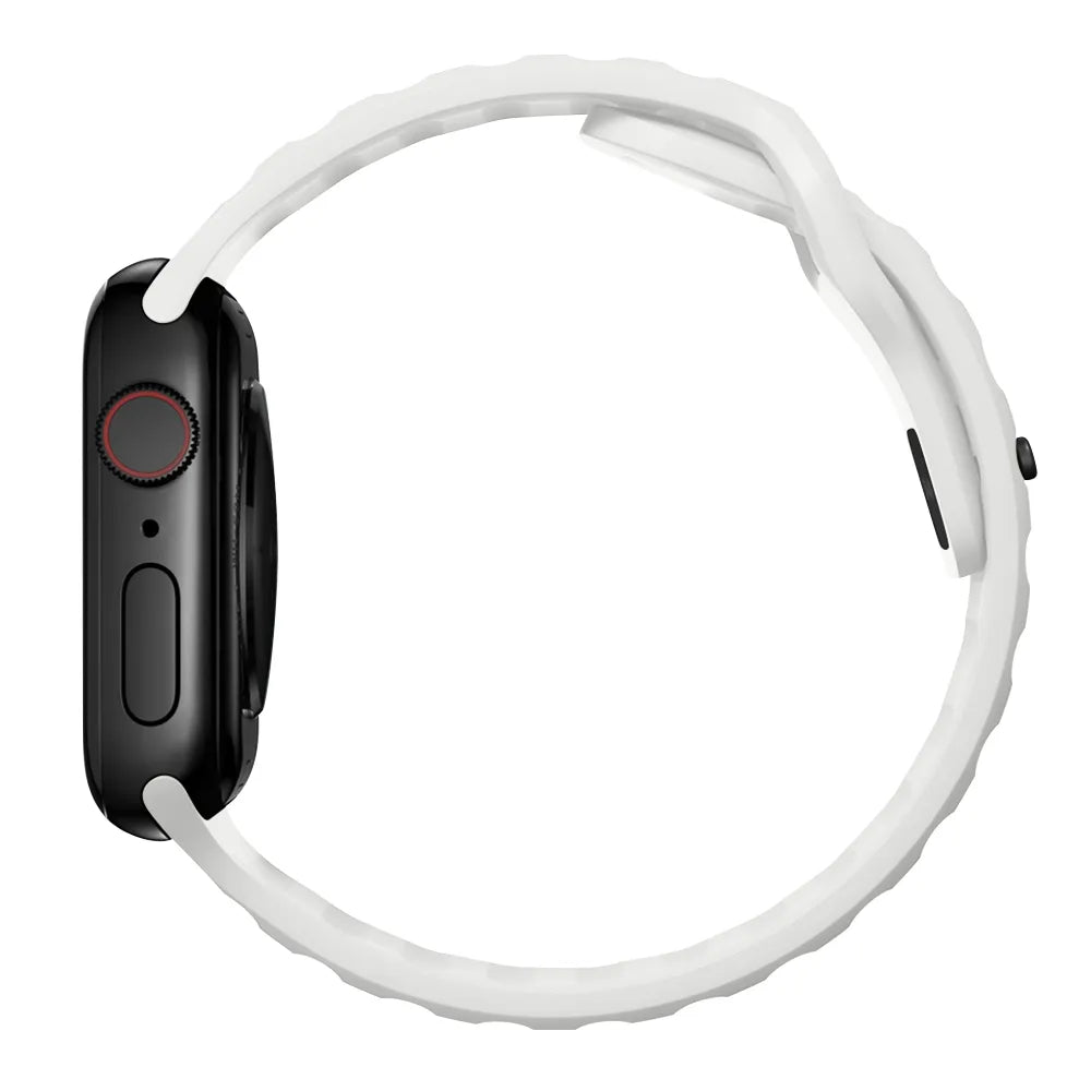 waterproof Apple Watch silicone band#color_white