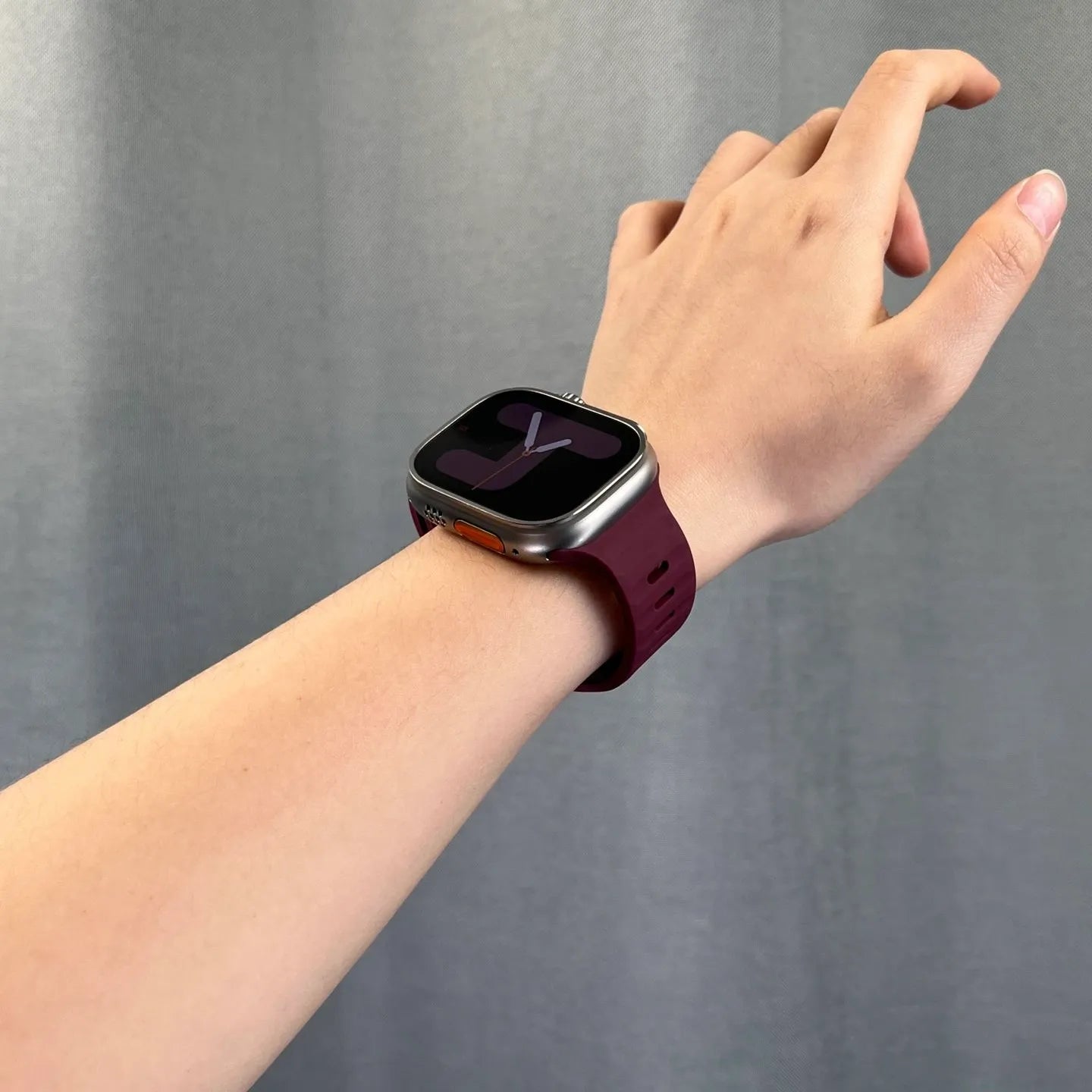 waterproof Apple Watch silicone band#color_wine red