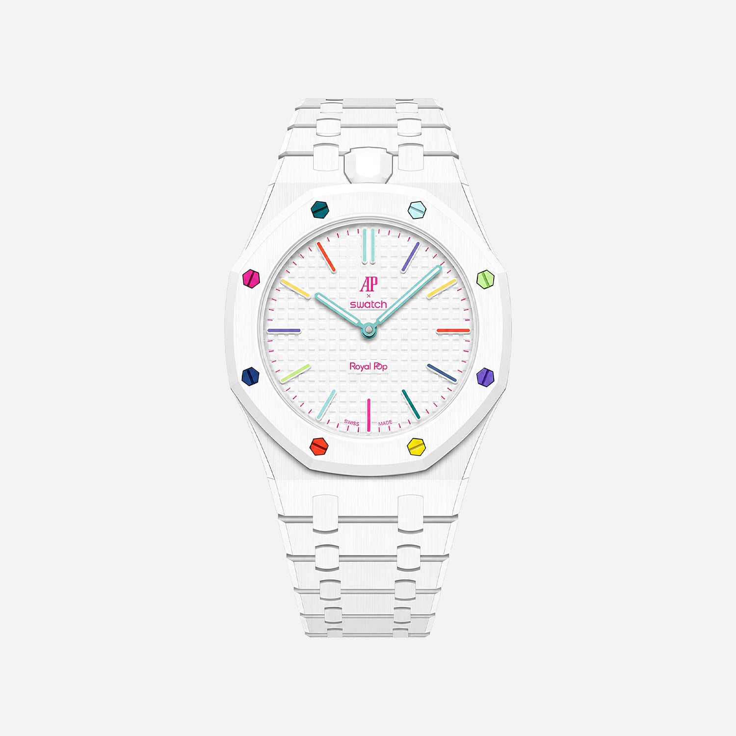 Bioceramic Strap & Case for AP x Swatch Royal Pop HUIT BLANC
