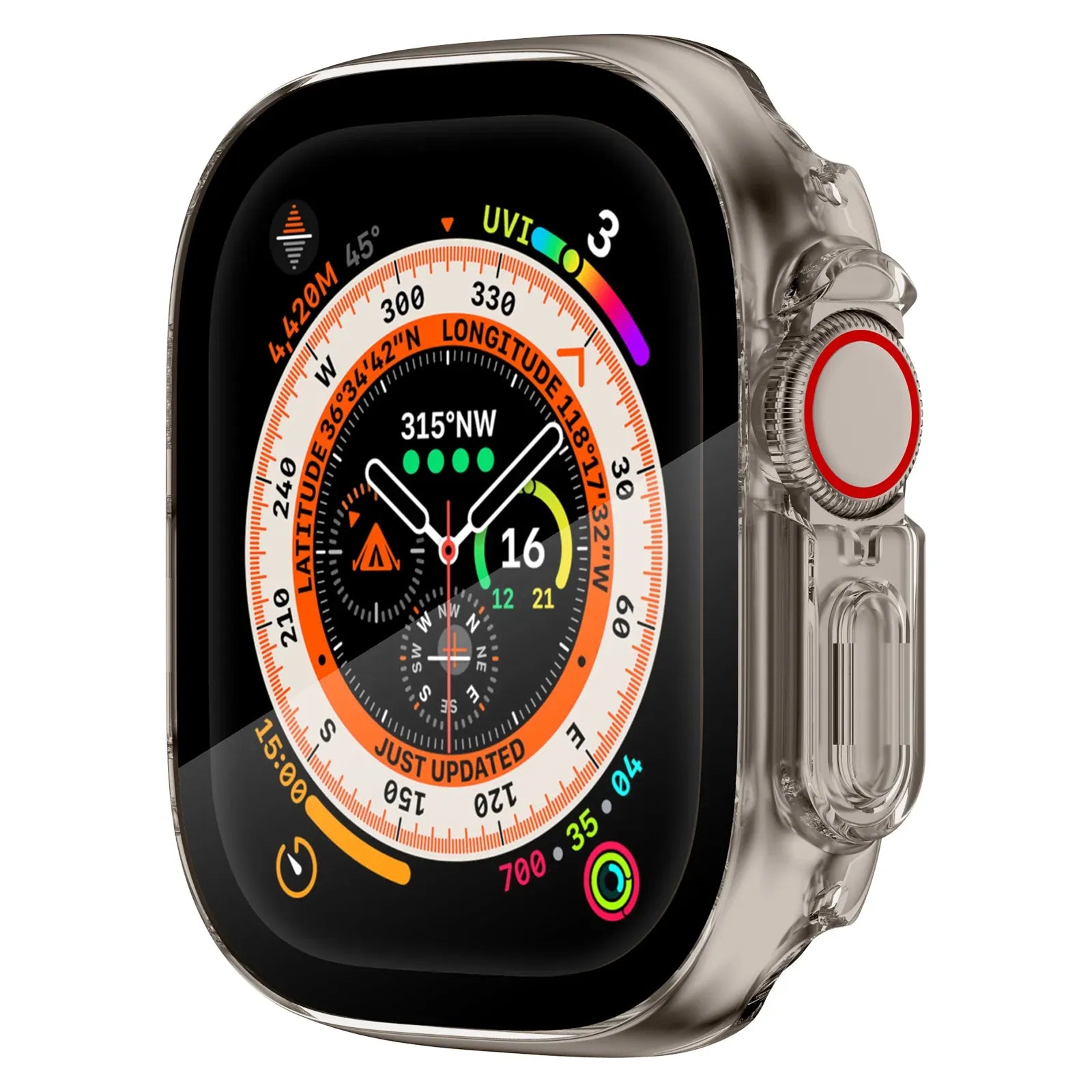Apple Watch Ultra Screen Protector case - clear#color_clear
