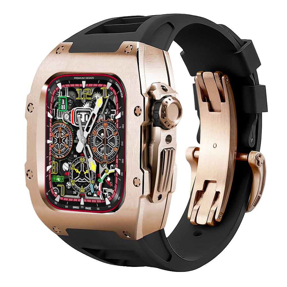 titanium Apple Watch Case retrofit kit - black#color_black