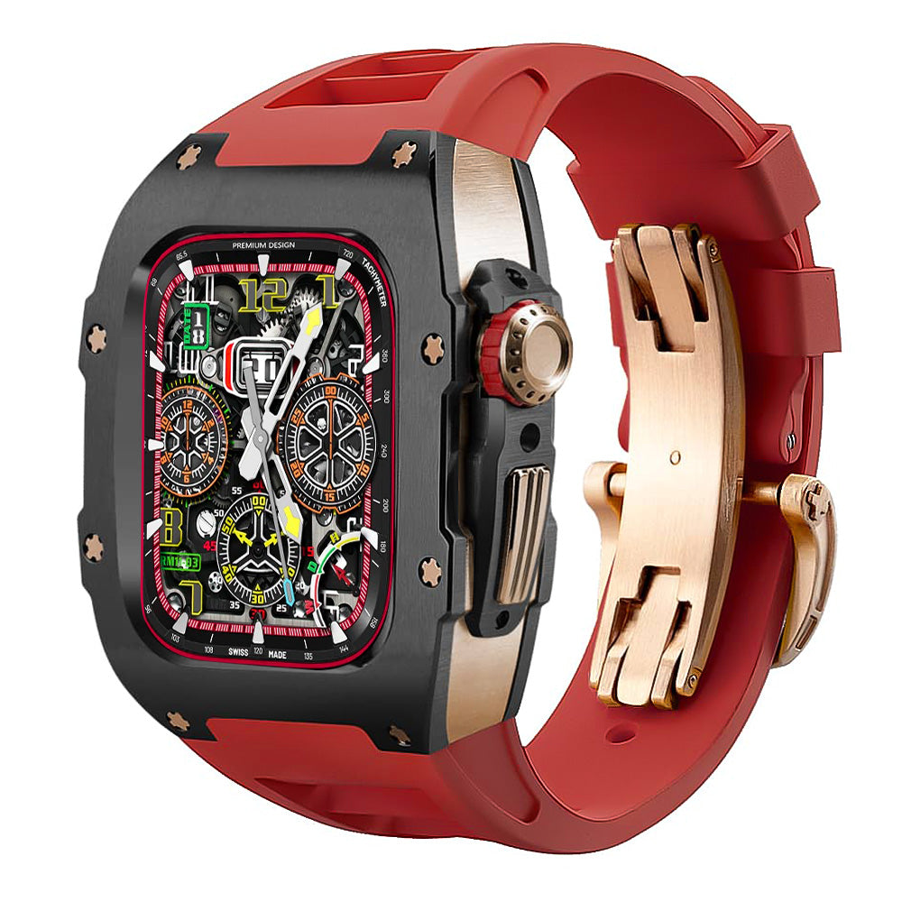 titanium Apple Watch Case retrofit kit - red#color_red