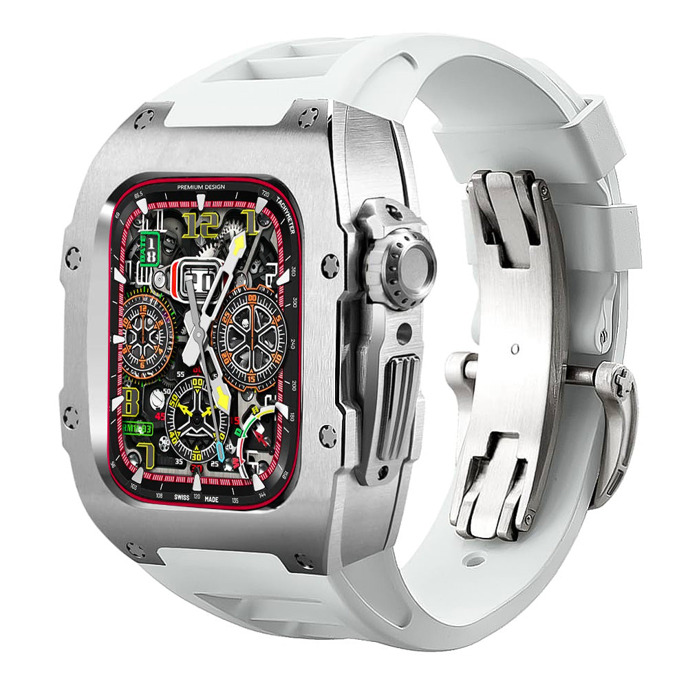 titanium Apple Watch Case retrofit kit - white#color_white