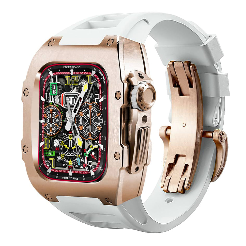 titanium Apple Watch Case retrofit kit - white#color_white
