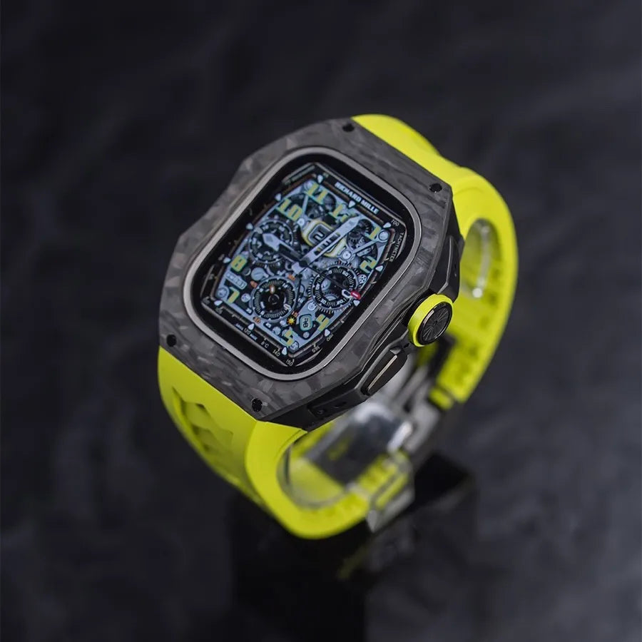 Carbon fiber Apple Watch Ultra case retrofit kit