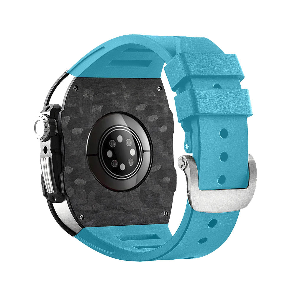 carbon fiber Apple Watch case - blue#color_blue