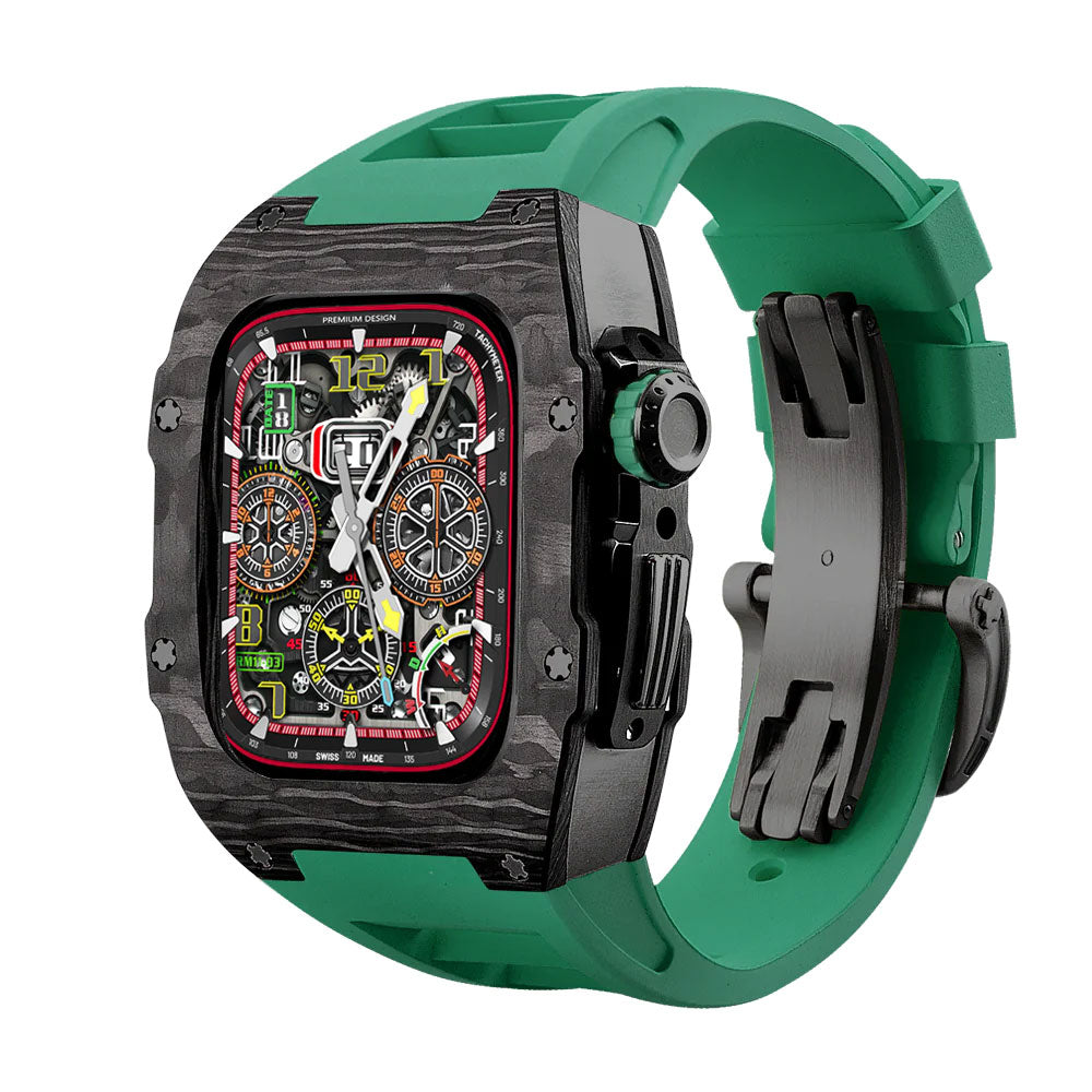 carbon fiber Apple Watch case - green#color_green