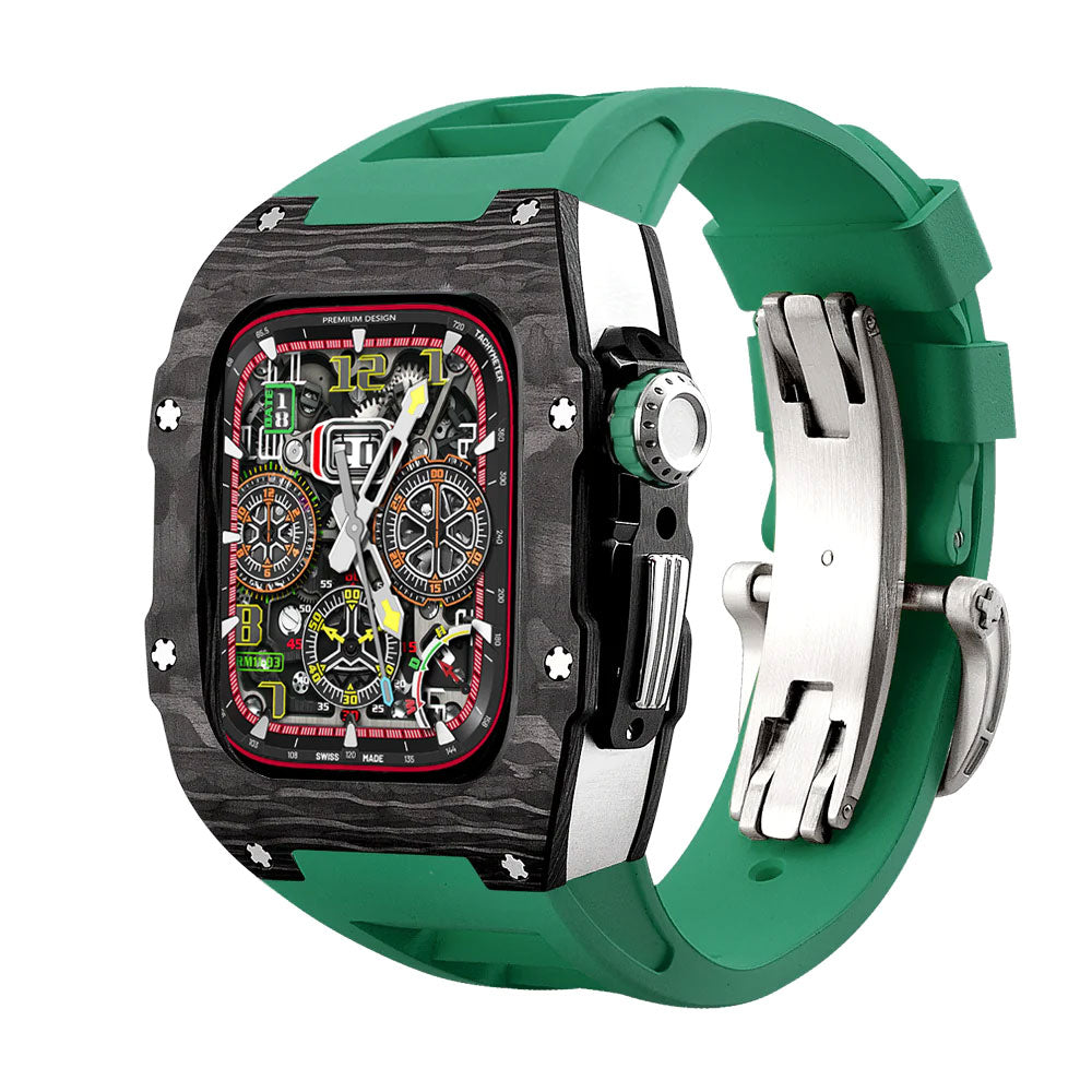 carbon fiber Apple Watch case - green#color_green