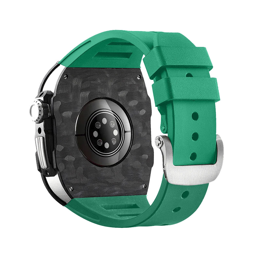 carbon fiber Apple Watch case - green#color_green