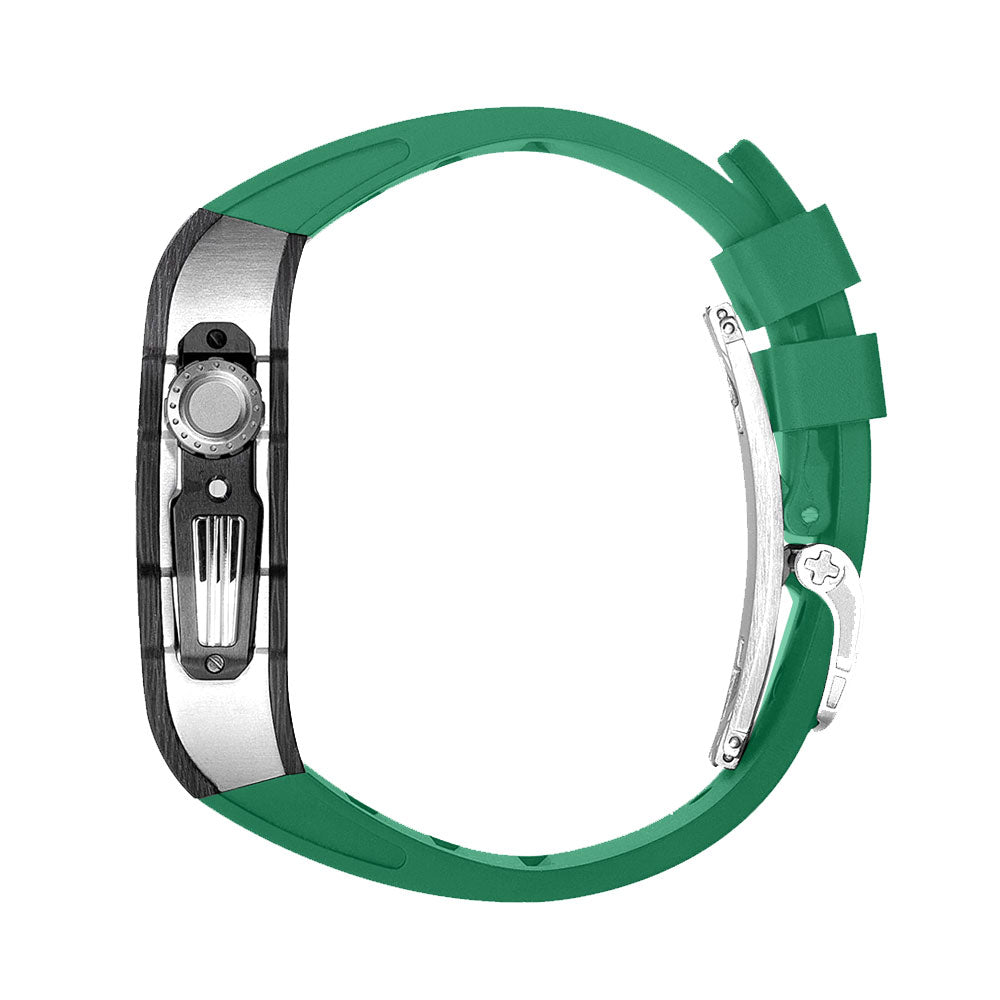 carbon fiber Apple Watch case - green#color_green