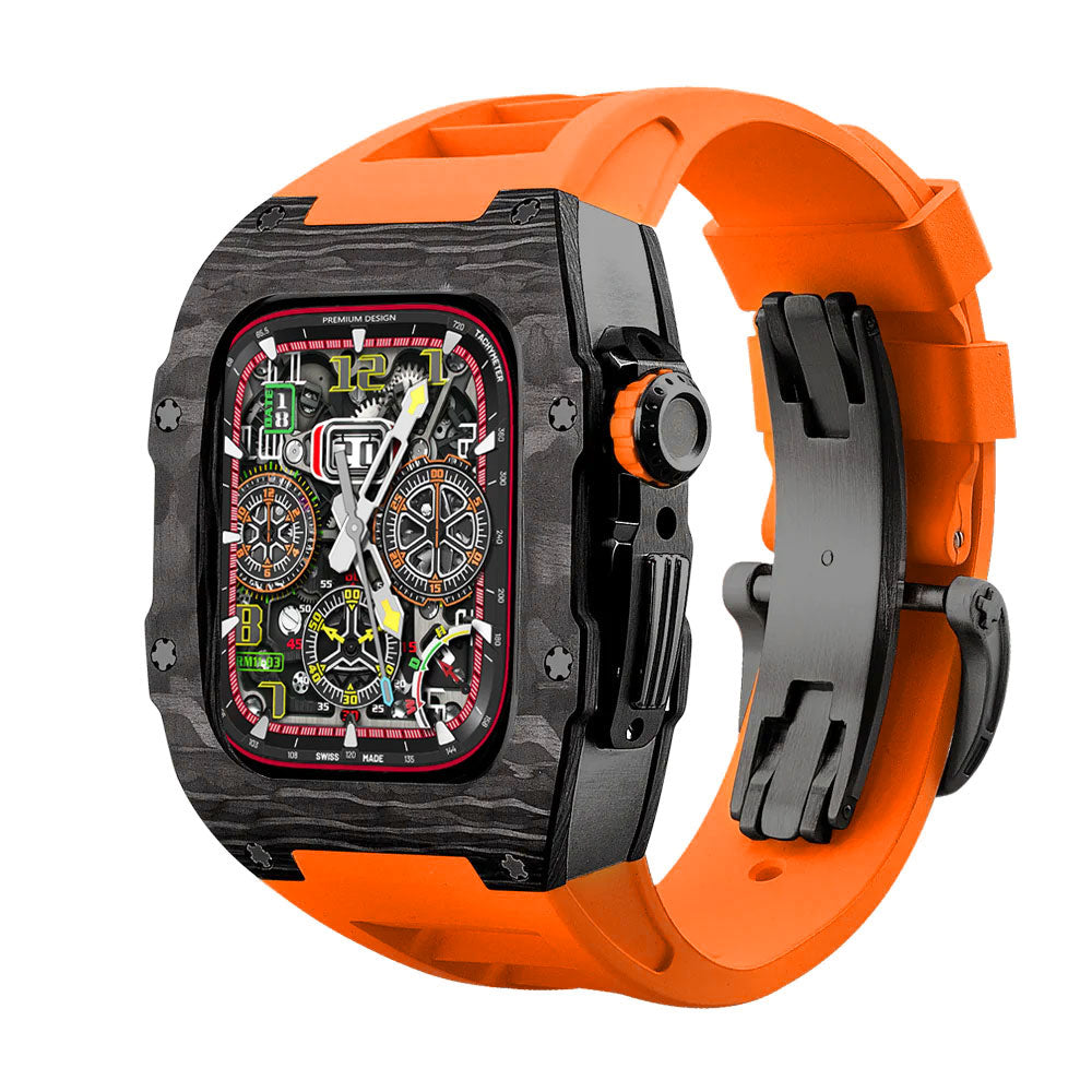 carbon fiber Apple Watch case - Orange#color_orange